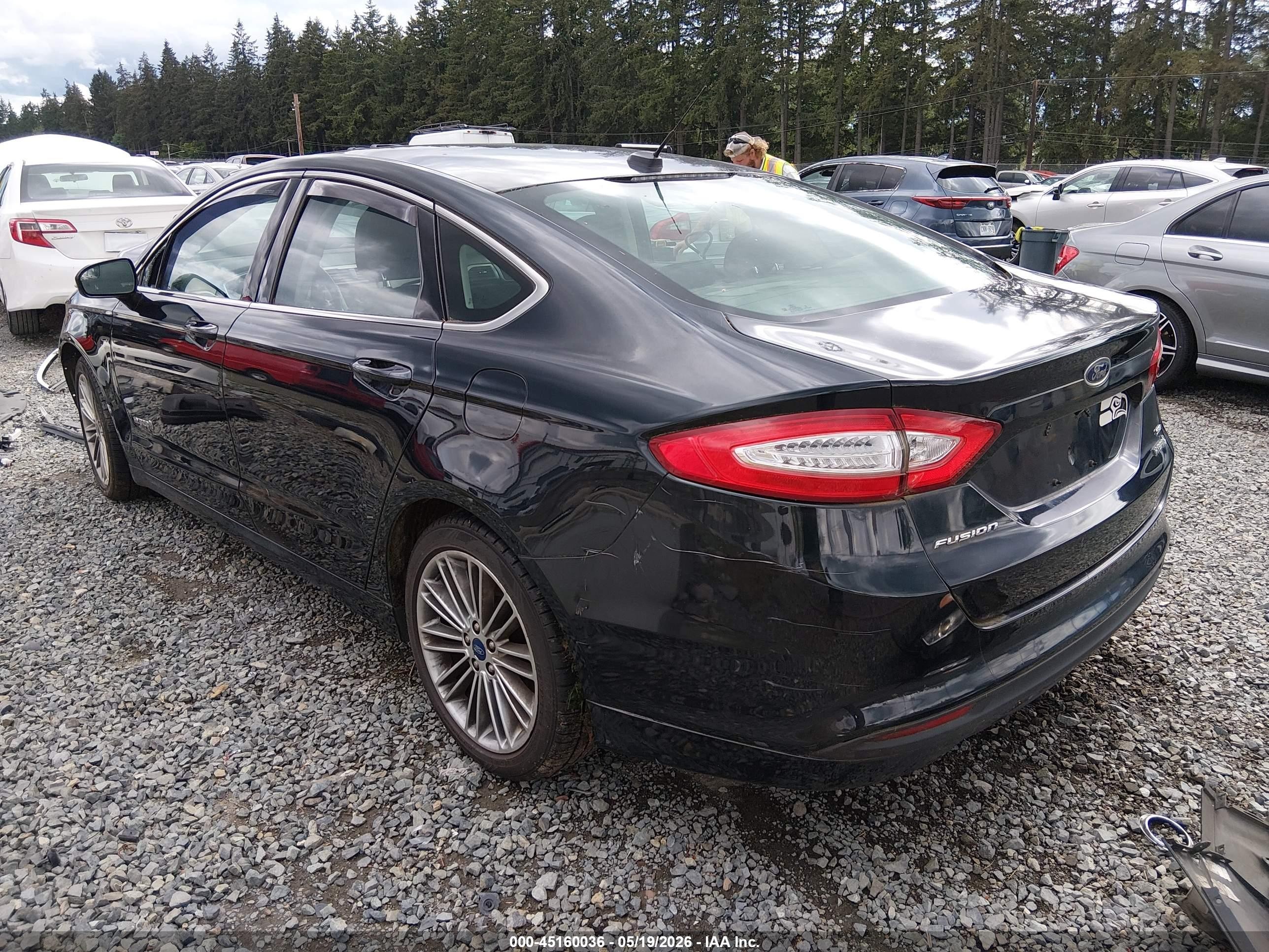 2014 Ford Fusion Hybrid Se Black vin: 3FA6P0LU0ER228419