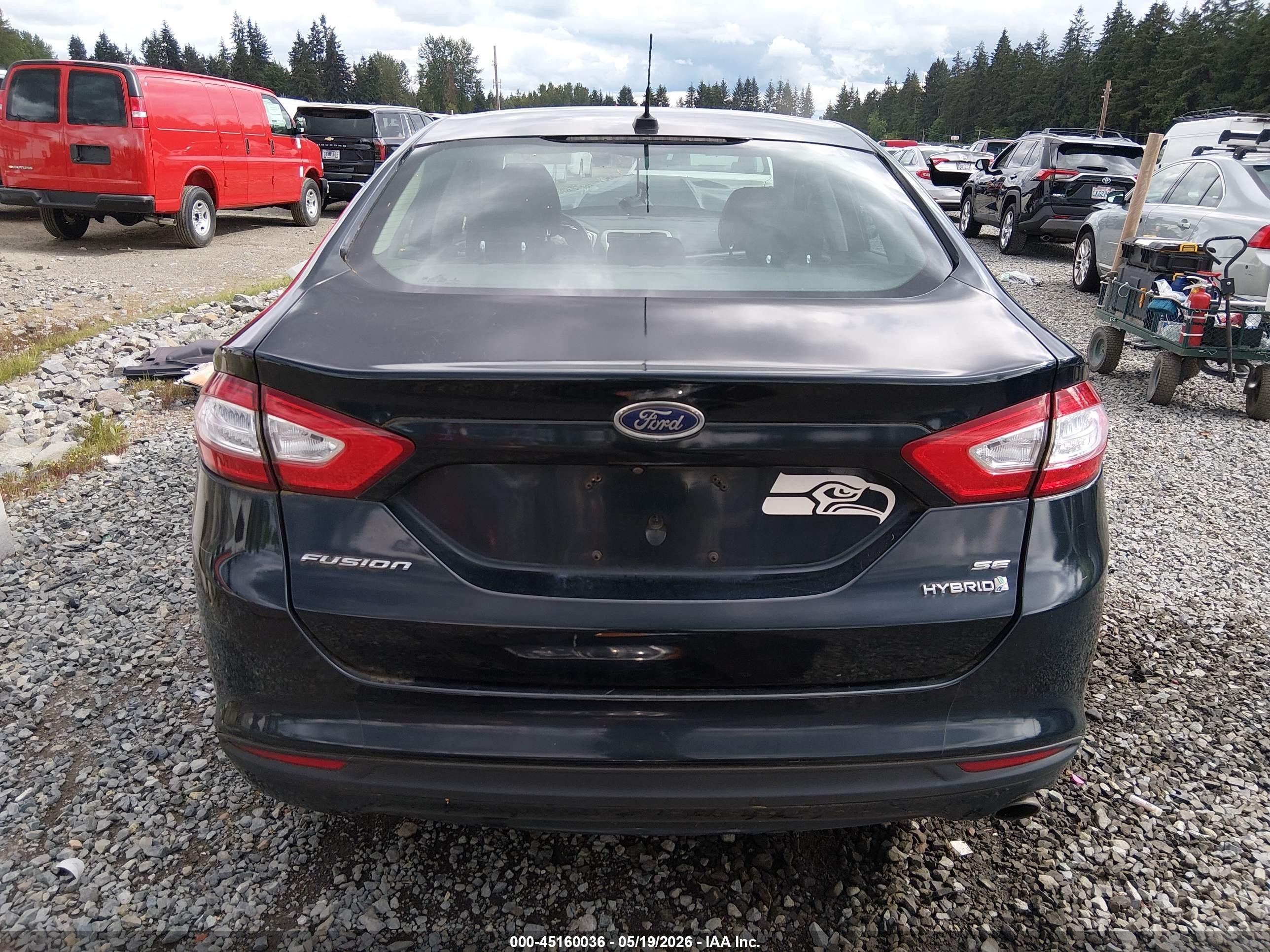 2014 Ford Fusion Hybrid Se Black vin: 3FA6P0LU0ER228419