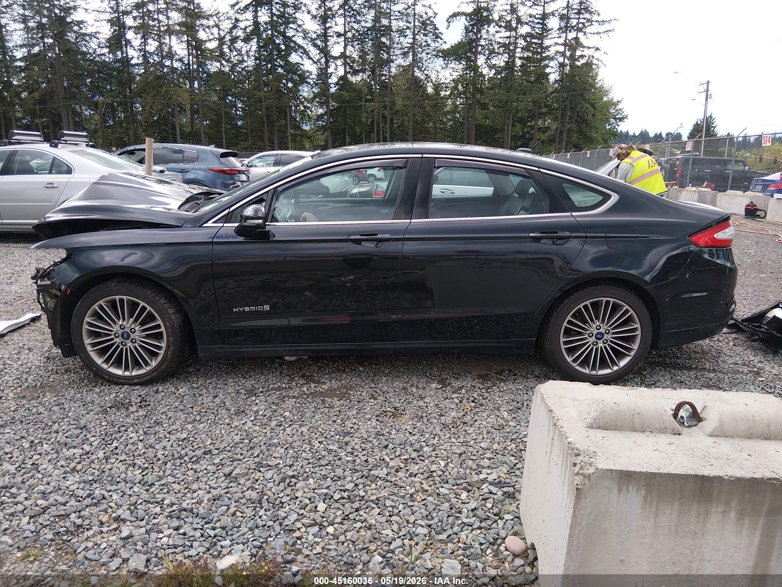 2014 Ford Fusion Hybrid Se Black vin: 3FA6P0LU0ER228419