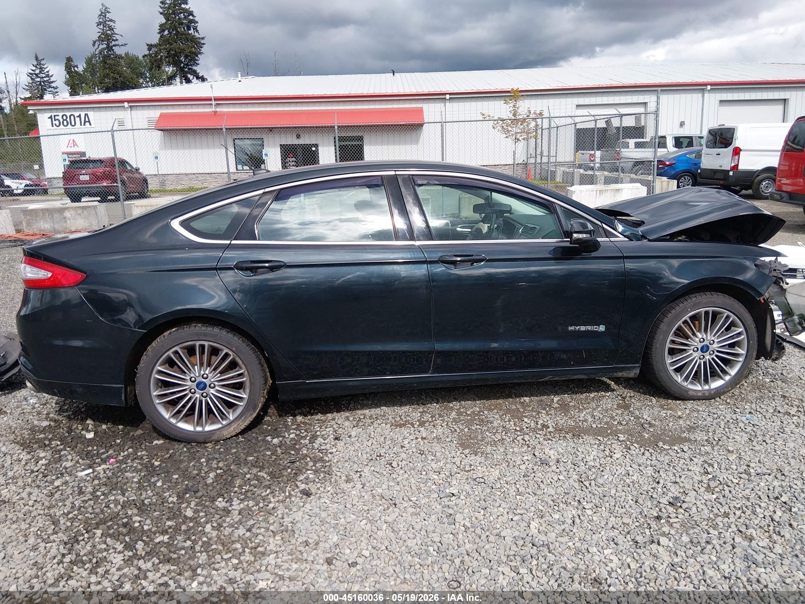 2014 Ford Fusion Hybrid Se Black vin: 3FA6P0LU0ER228419