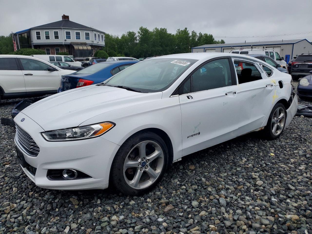 2014 Ford Fusion Se Hybrid White vin: 3FA6P0LU0ER288085