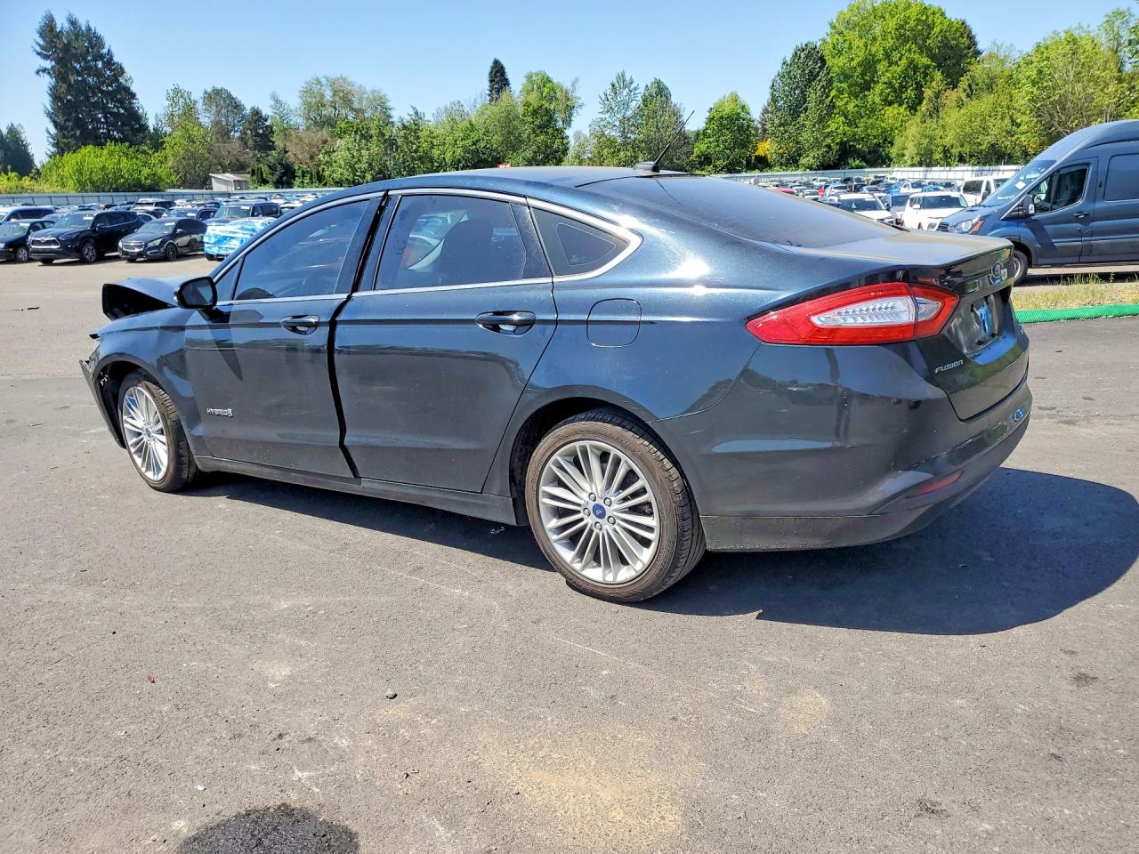 2014 Ford Fusion Se Hybrid Black vin: 3FA6P0LU0ER298924