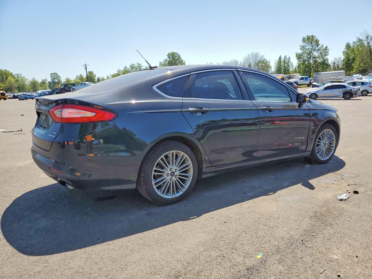 2014 Ford Fusion Se Hybrid Black vin: 3FA6P0LU0ER298924