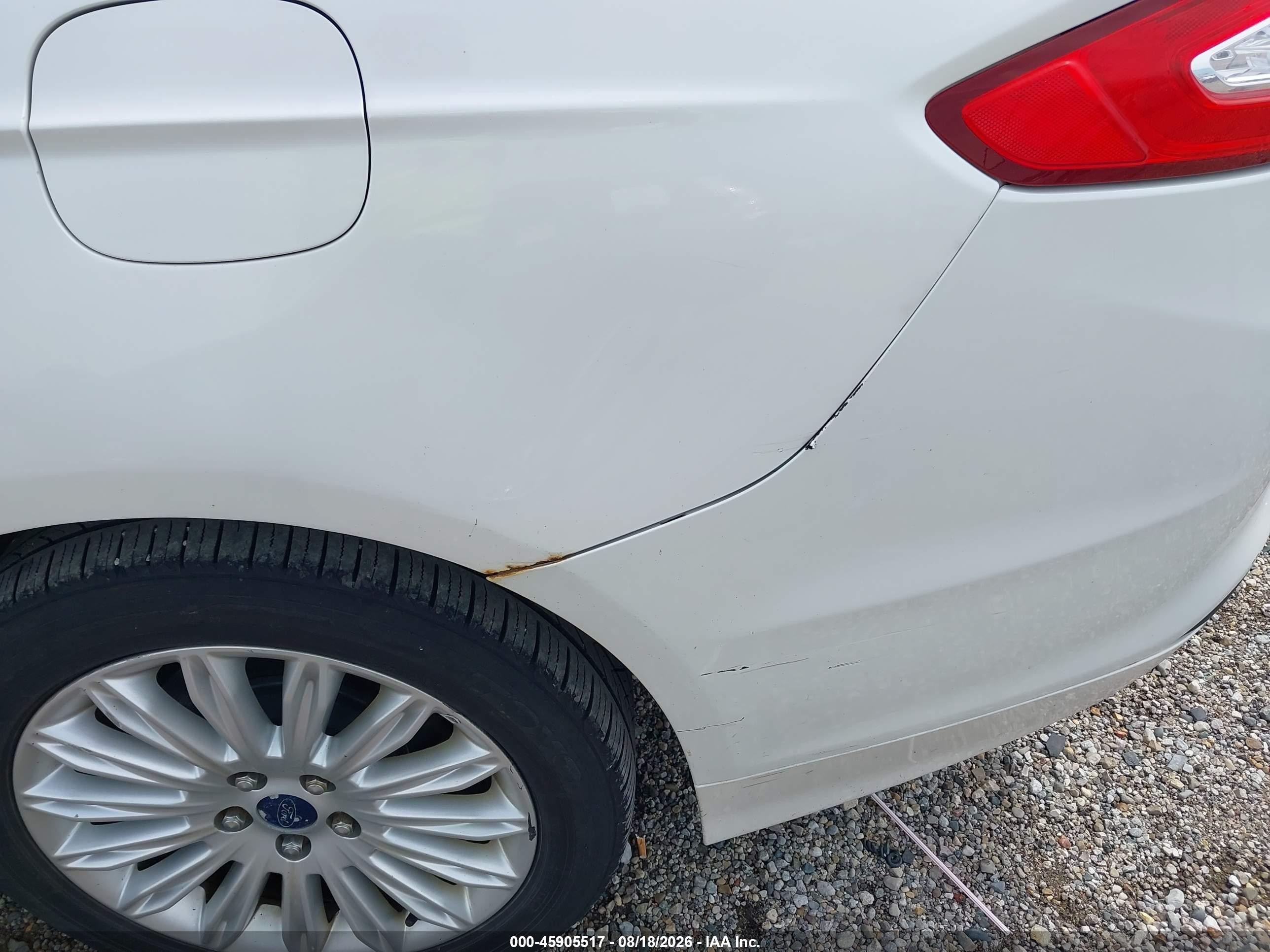 2014 Ford Fusion Hybrid Se White vin: 3FA6P0LU0ER312837