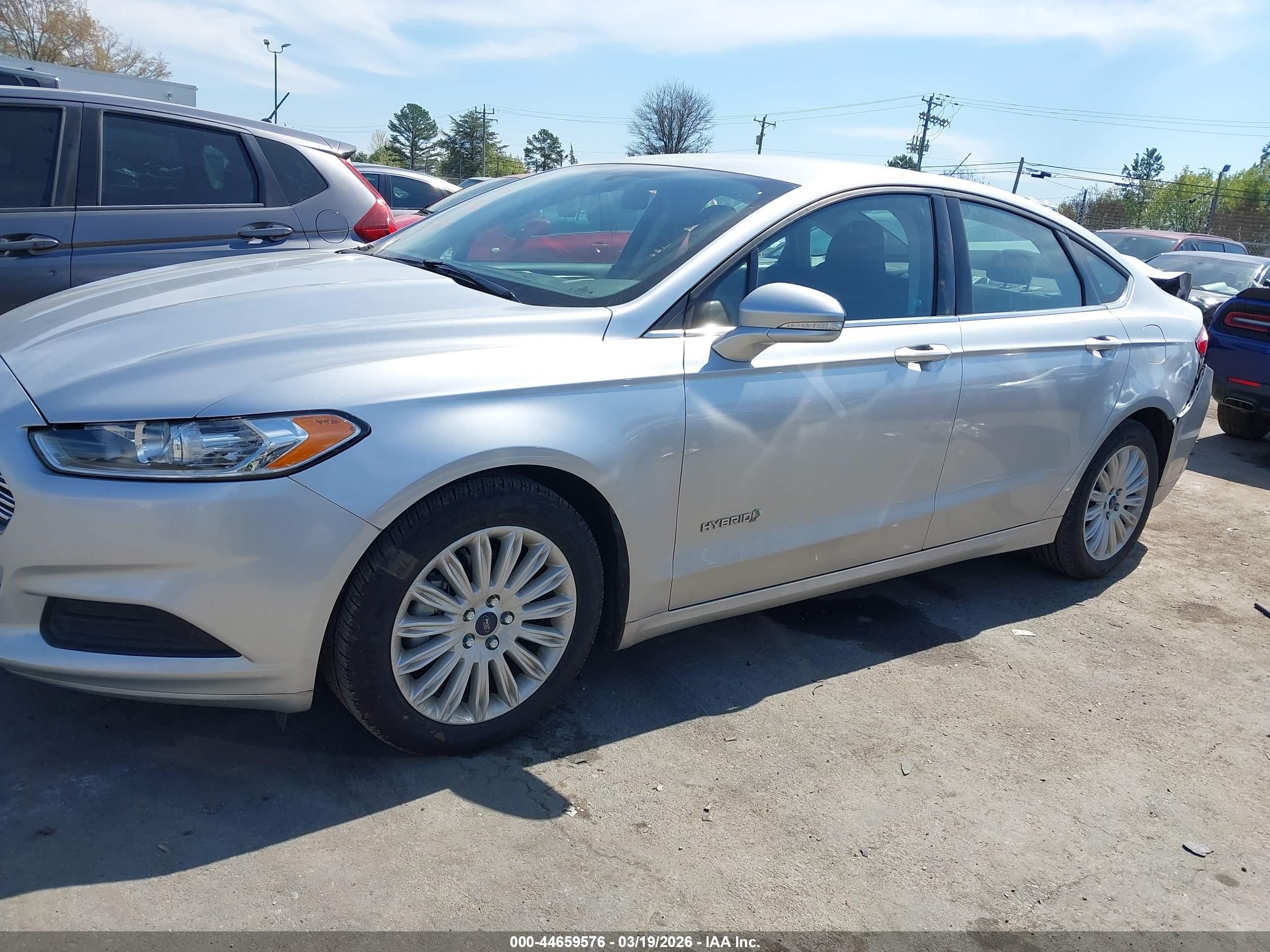2014 Ford Fusion Hybrid Se Silver vin: 3FA6P0LU0ER386226