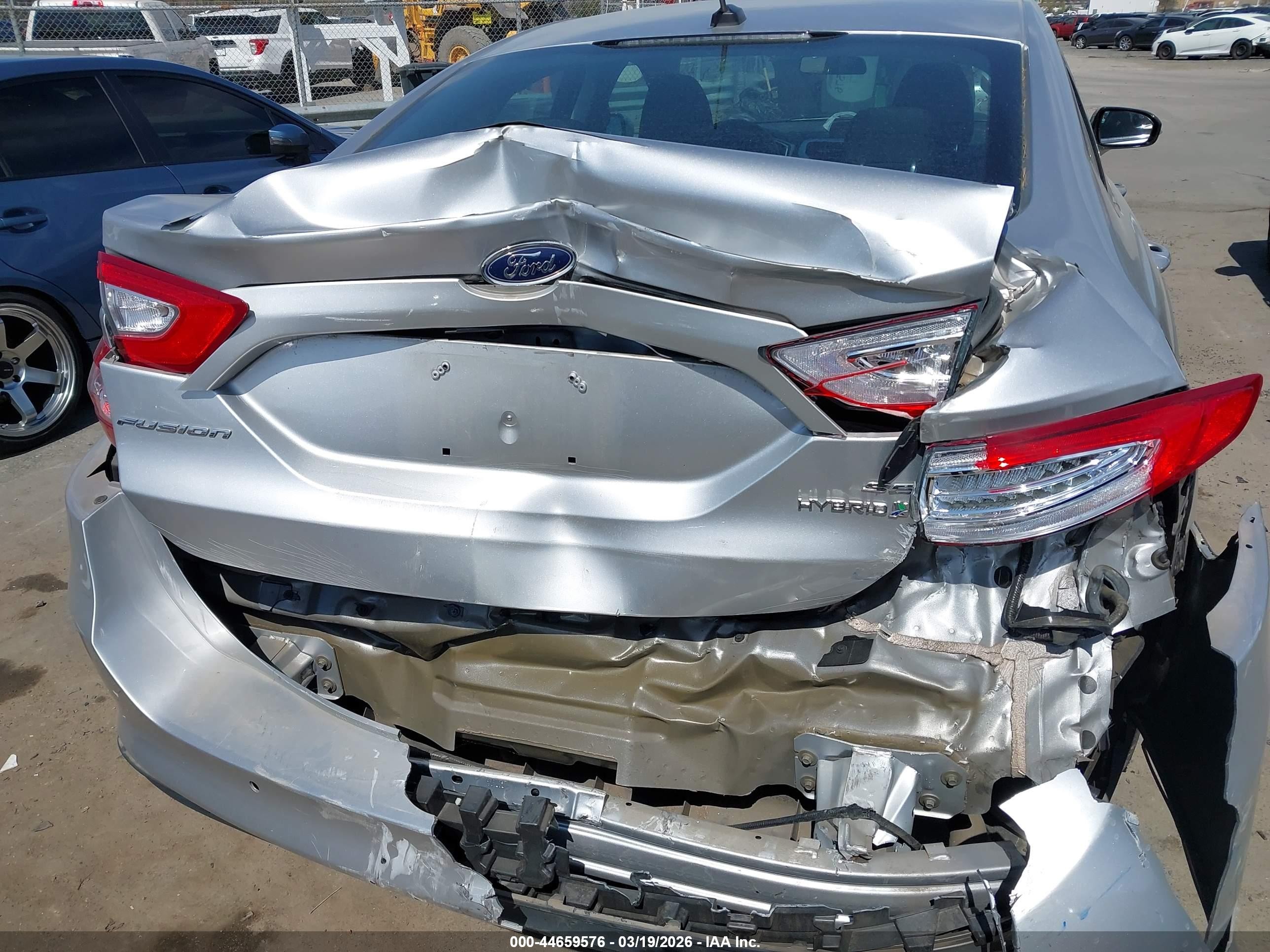 2014 Ford Fusion Hybrid Se Silver vin: 3FA6P0LU0ER386226