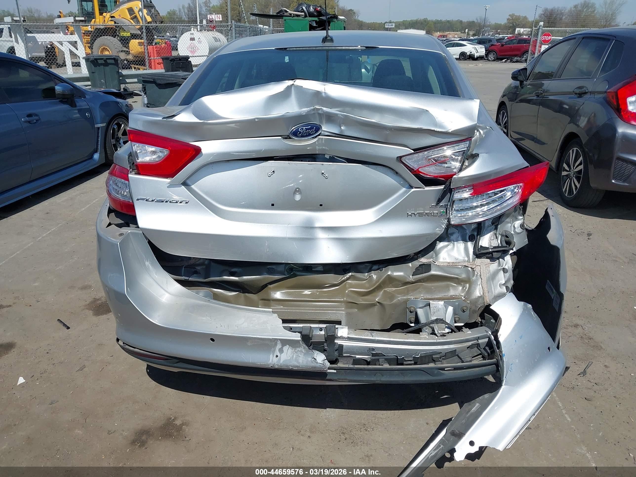 2014 Ford Fusion Hybrid Se Silver vin: 3FA6P0LU0ER386226