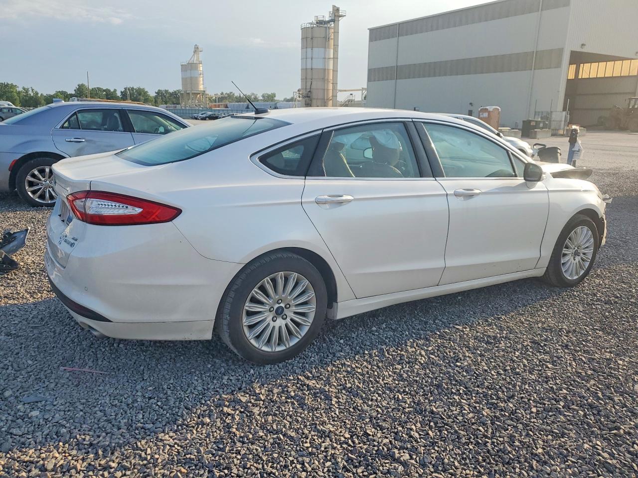 2015 Ford Fusion Se Hybrid White vin: 3FA6P0LU0FR144540