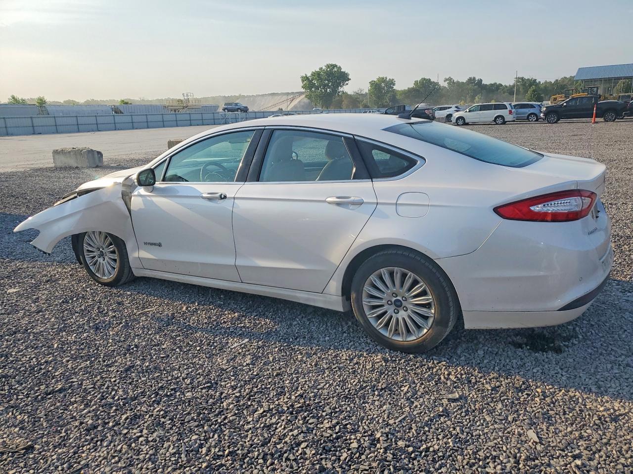 2015 Ford Fusion Se Hybrid White vin: 3FA6P0LU0FR144540