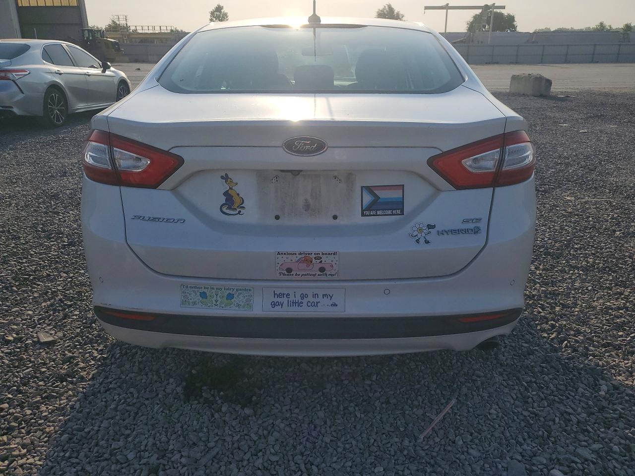 2015 Ford Fusion Se Hybrid White vin: 3FA6P0LU0FR144540