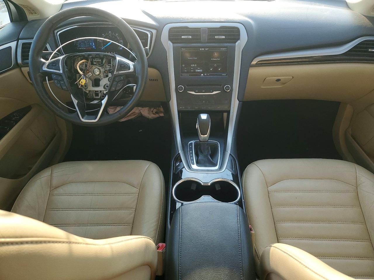 2015 Ford Fusion Se Hybrid White vin: 3FA6P0LU0FR144540