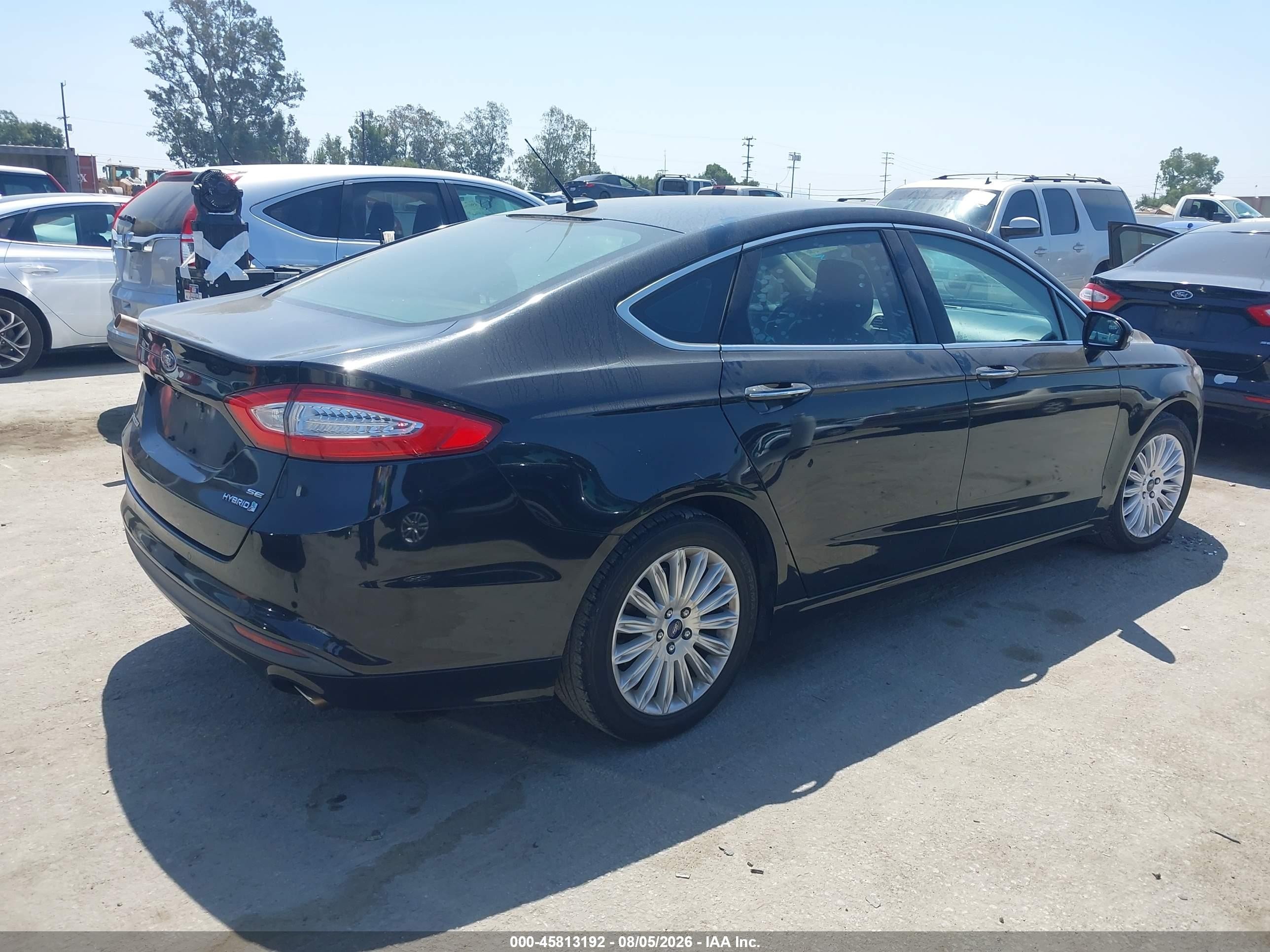 2015 Ford Fusion Hybrid Se Black vin: 3FA6P0LU0FR264385