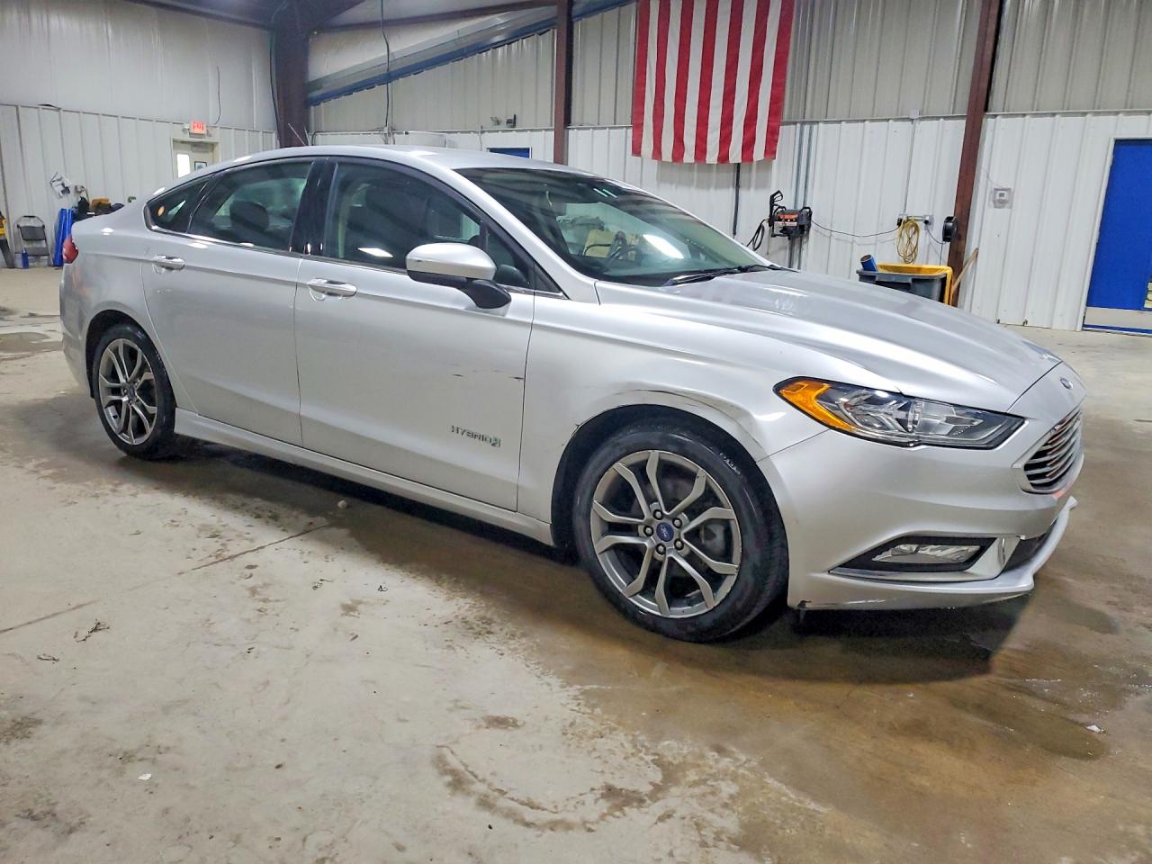 2017 Ford Fusion Se Hybrid Silver vin: 3FA6P0LU0HR233351