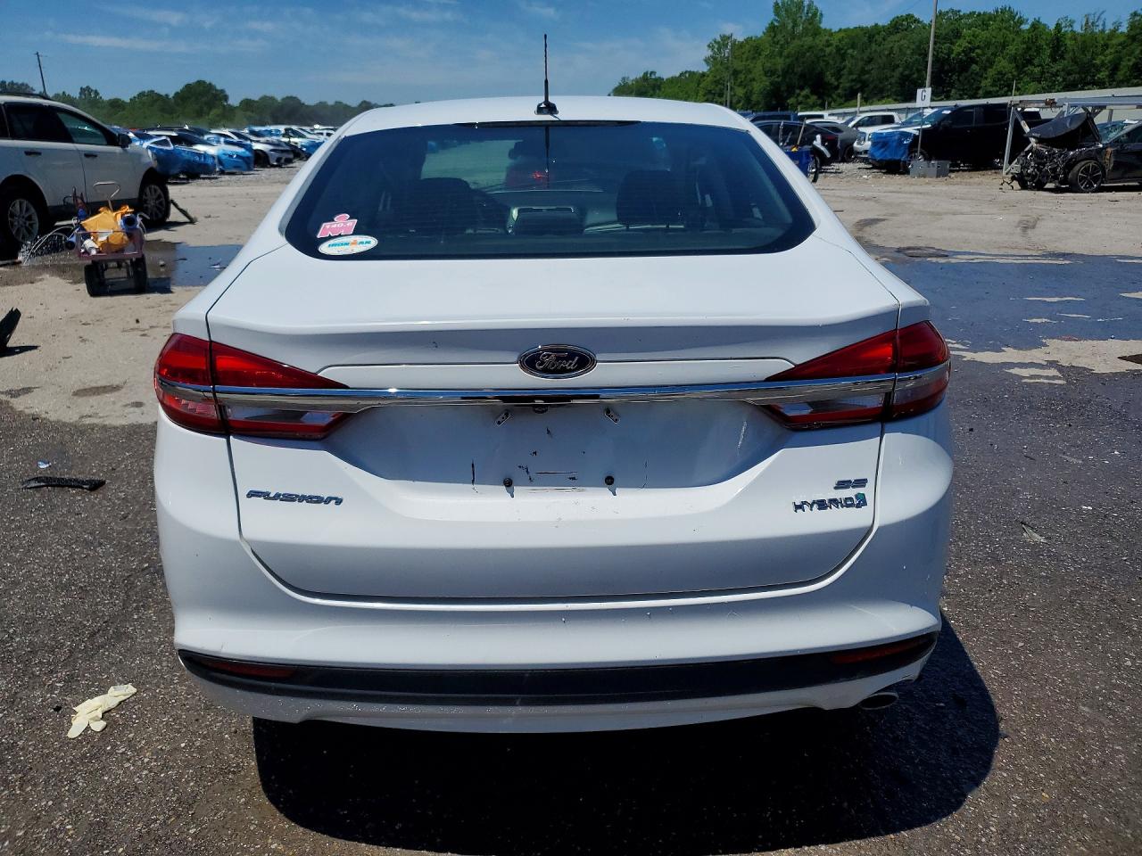 2017 Ford Fusion Se Hybrid White vin: 3FA6P0LU0HR380964
