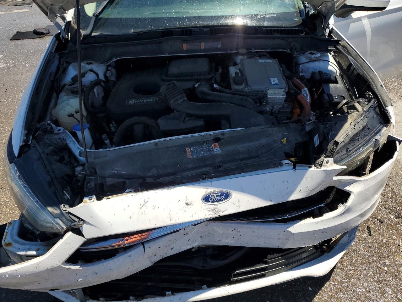 2017 Ford Fusion Se Hybrid White vin: 3FA6P0LU0HR380964