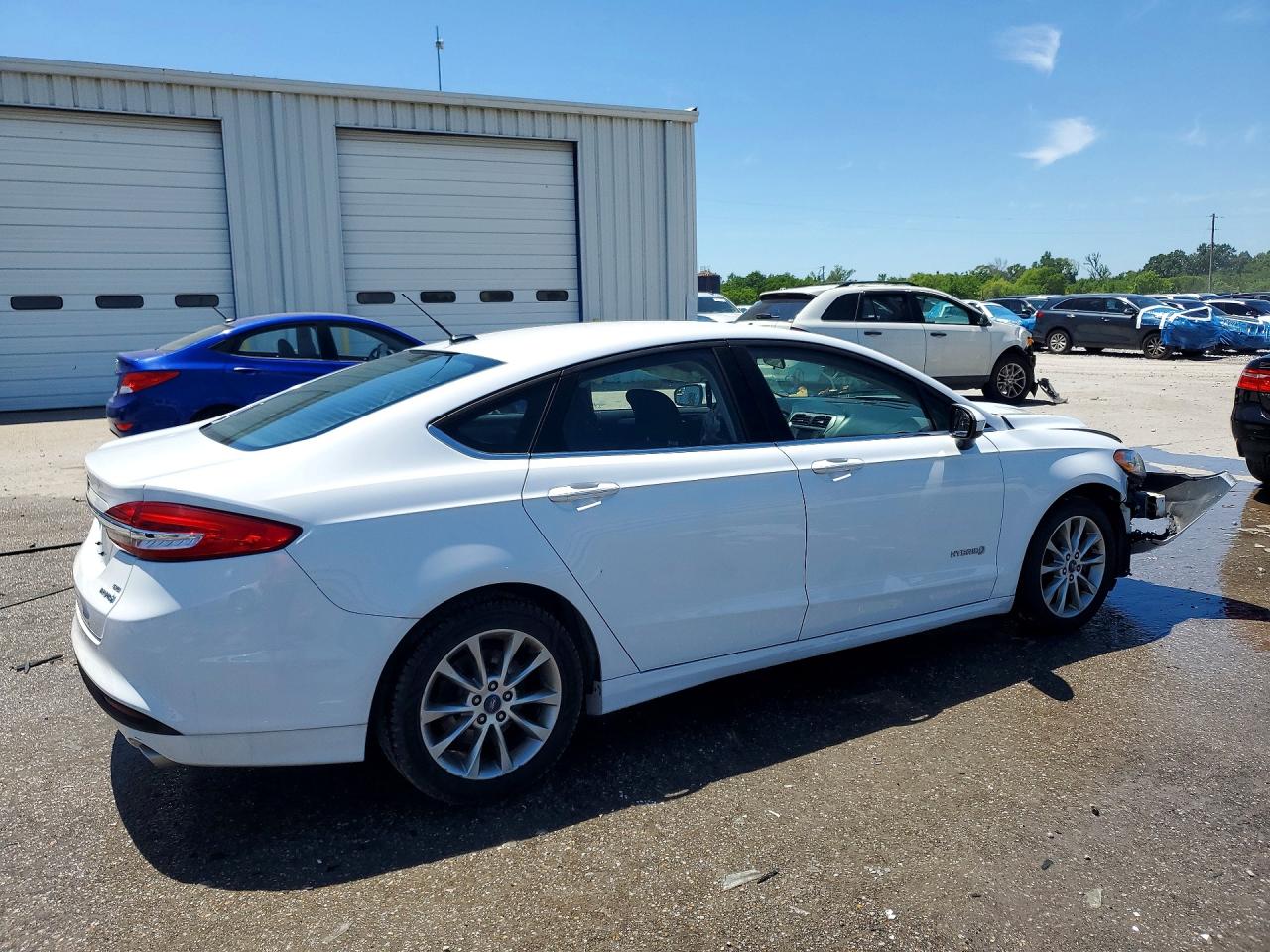 2017 Ford Fusion Se Hybrid White vin: 3FA6P0LU0HR380964
