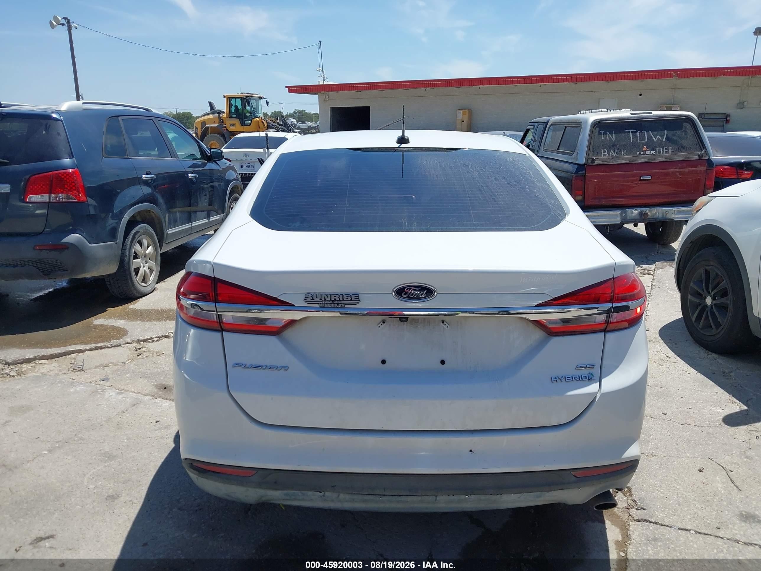 2017 Ford Fusion Hybrid Se White vin: 3FA6P0LU0HR386117