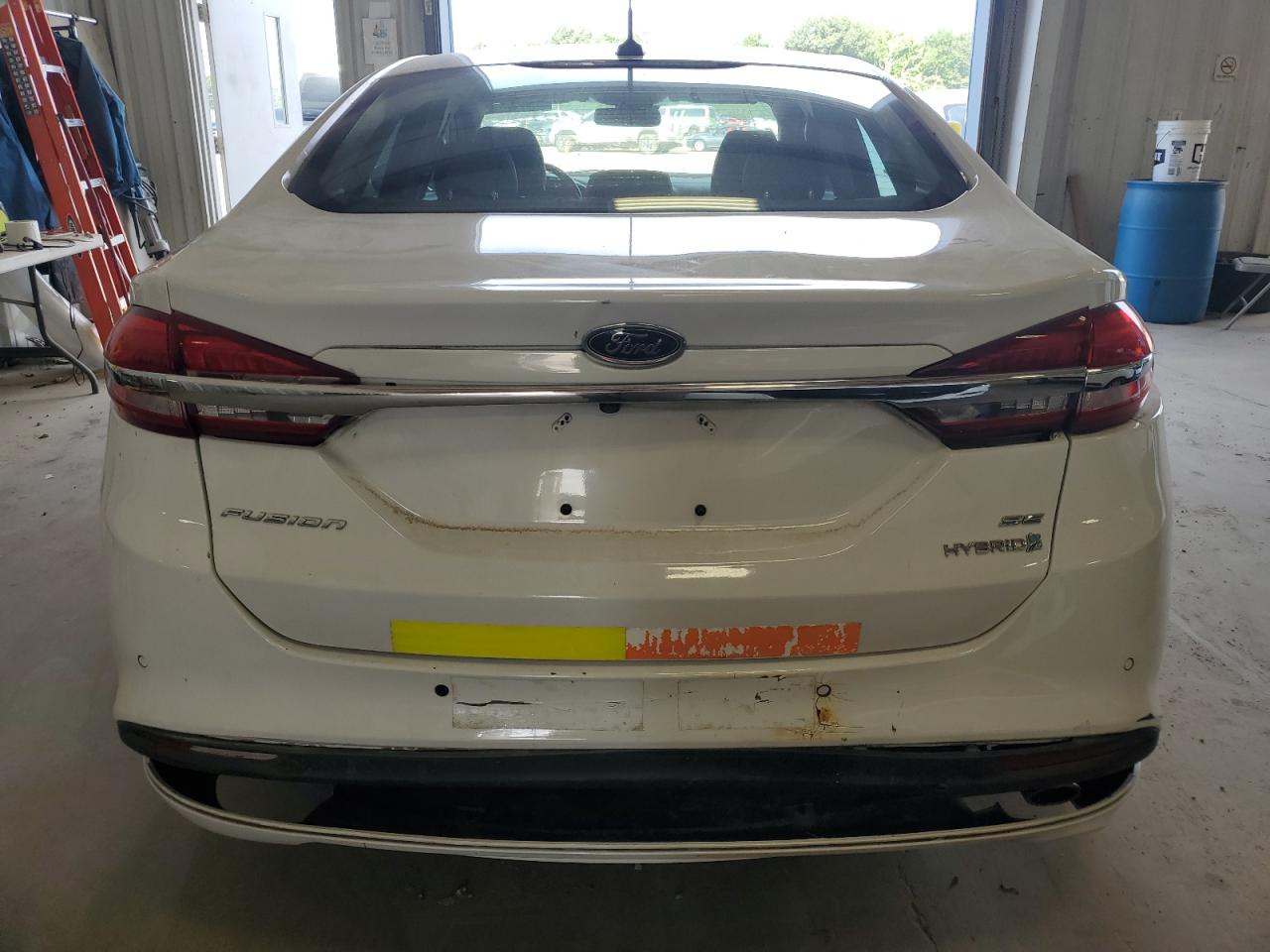 2017 Ford Fusion Se Hybrid White vin: 3FA6P0LU0HR409122