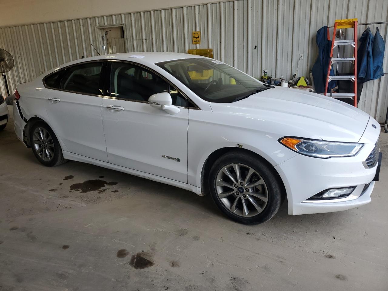 2017 Ford Fusion Se Hybrid White vin: 3FA6P0LU0HR409122