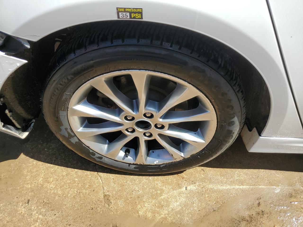 2017 Ford Fusion Se Hybrid White vin: 3FA6P0LU0HR409122 Damage: Right Rear Wheel, Curb Rash, > 12 inches