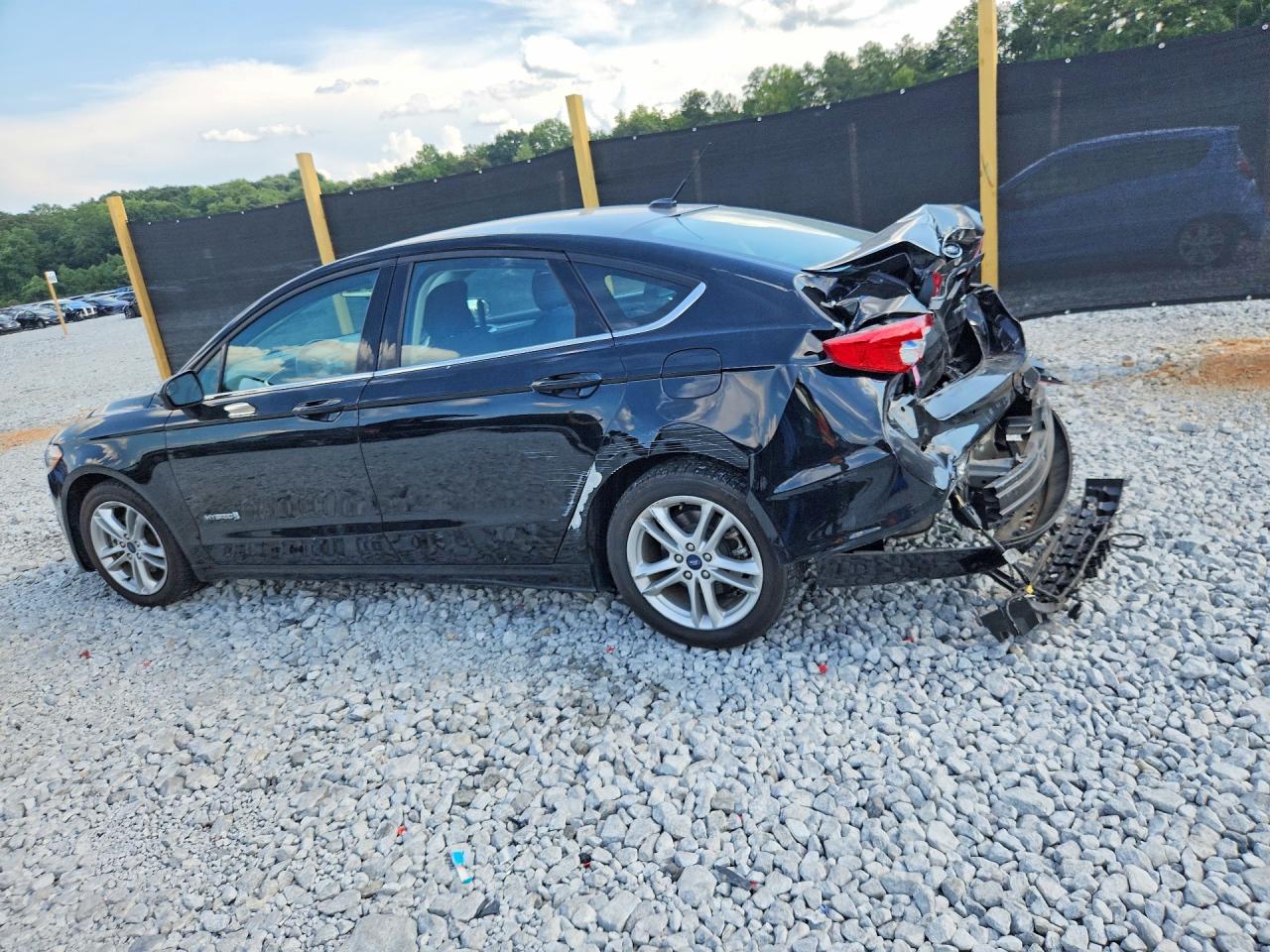 2018 Ford Fusion Se Hybrid Black vin: 3FA6P0LU0JR113071