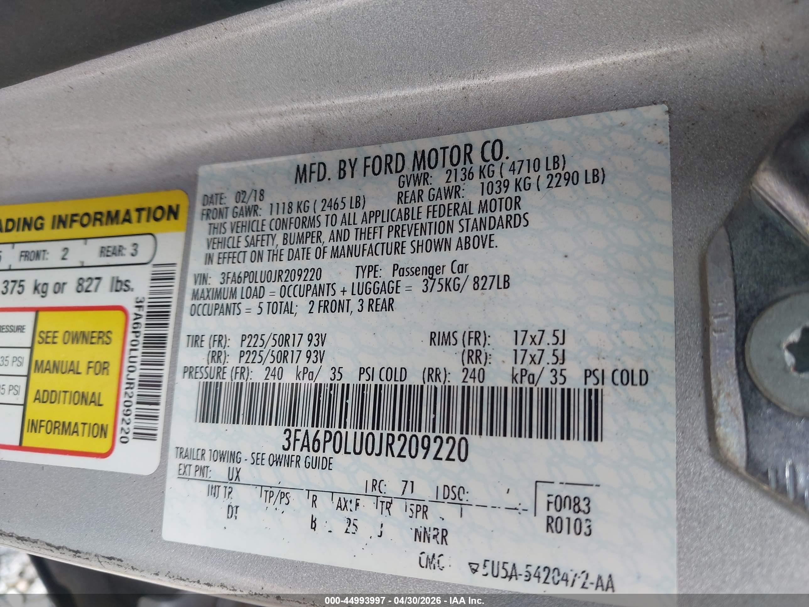 2018 Ford Fusion Hybrid Se Silver vin: 3FA6P0LU0JR209220