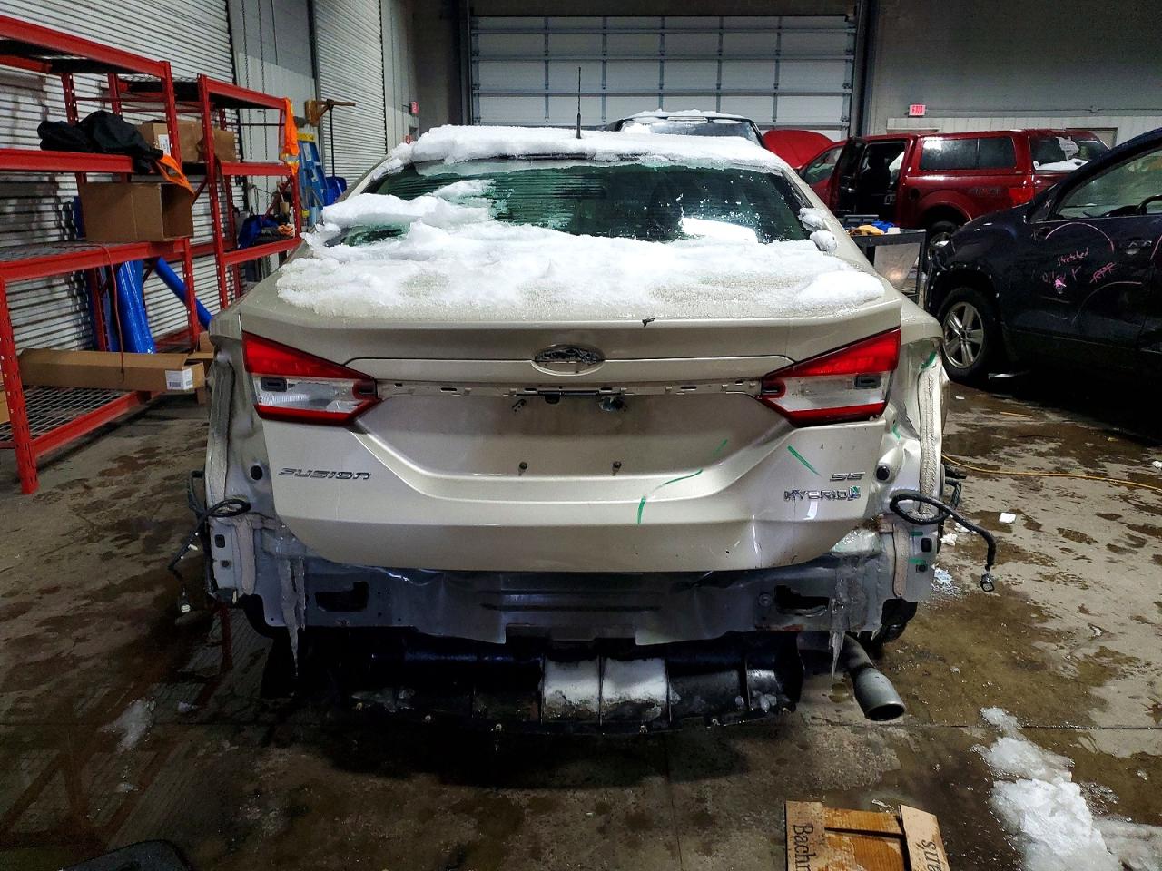 2018 Ford Fusion Se Hybrid Beige vin: 3FA6P0LU0JR250379