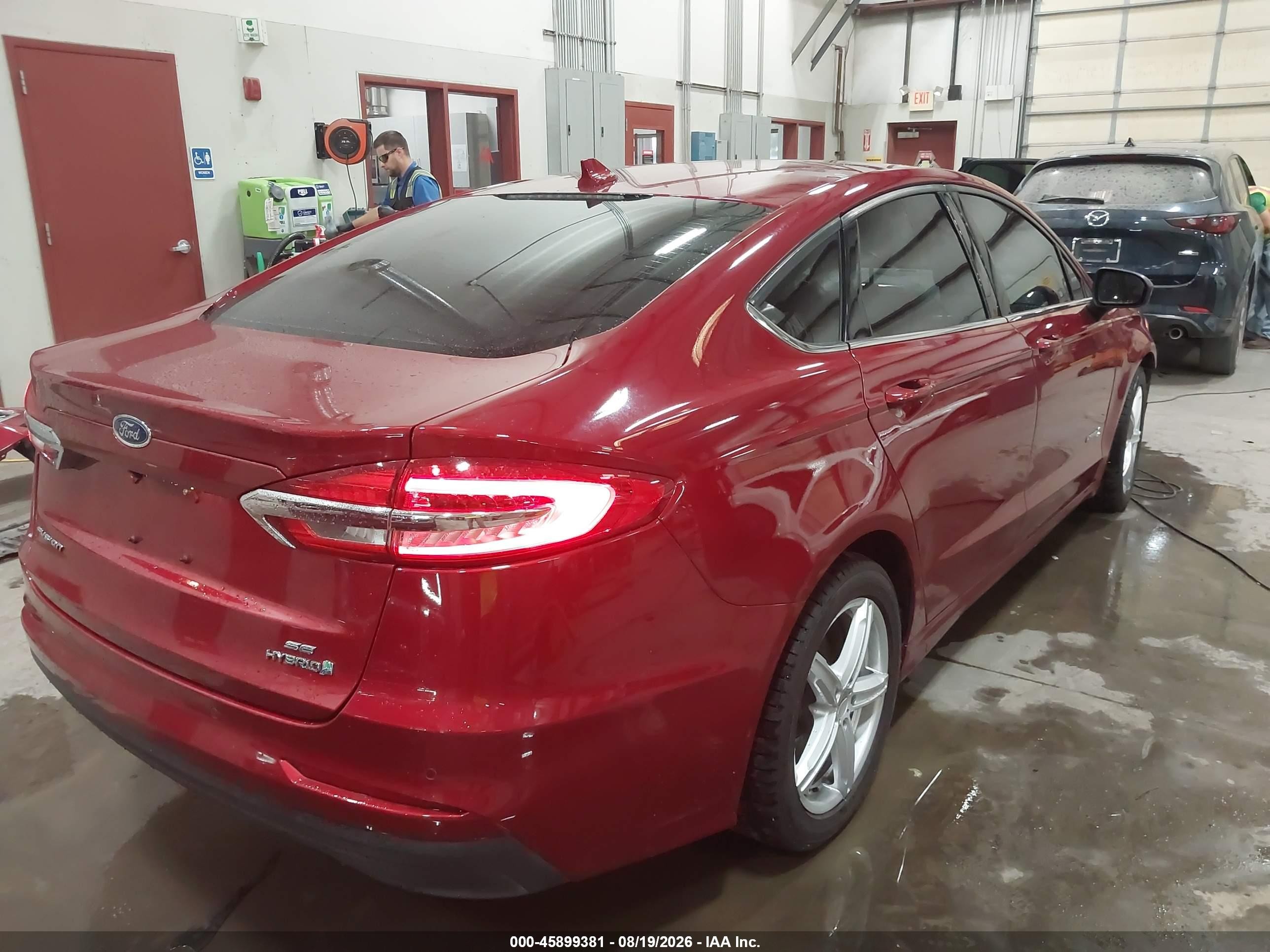 2019 Ford Fusion Hybrid Se Red vin: 3FA6P0LU0KR206755