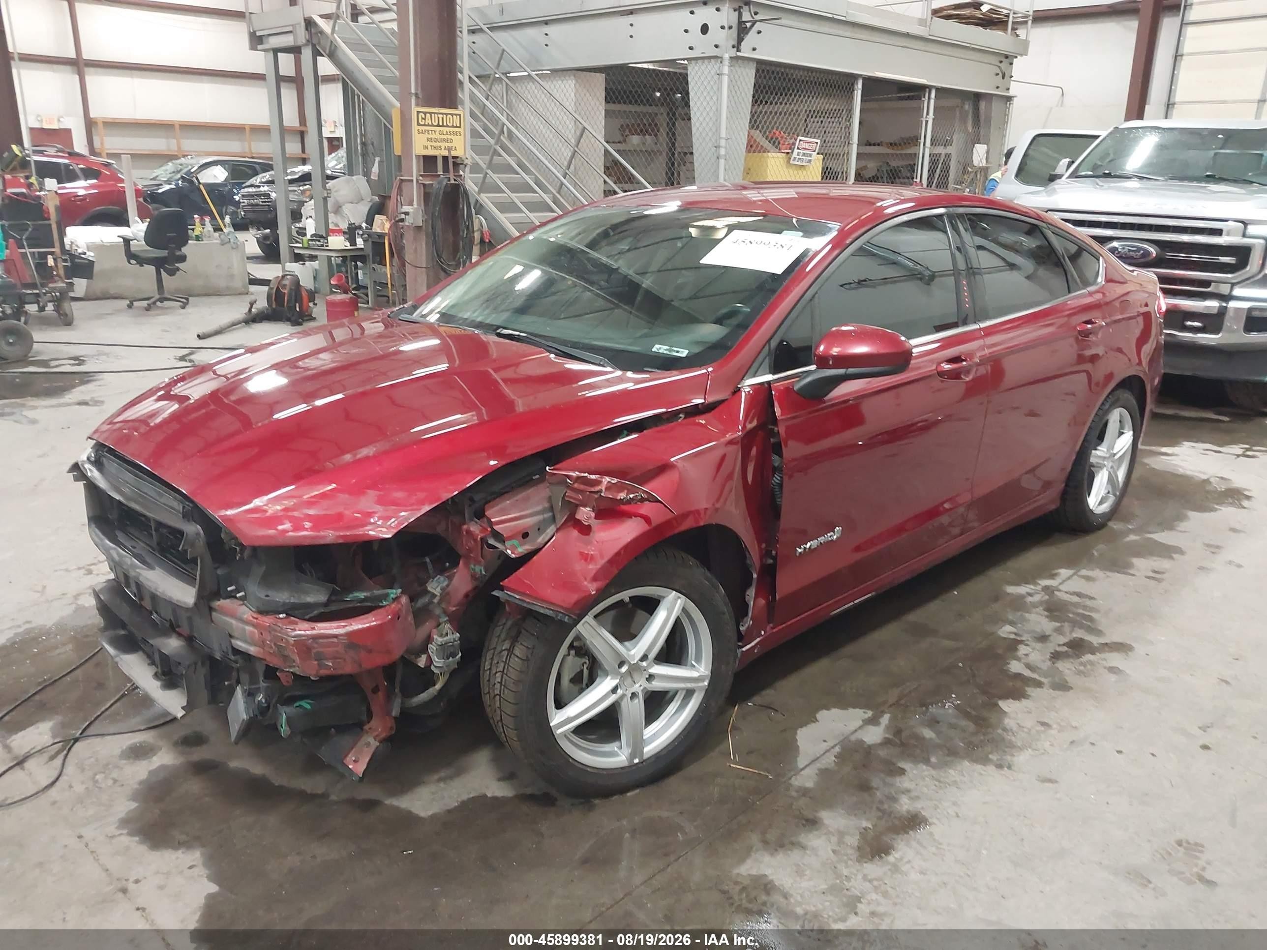 2019 Ford Fusion Hybrid Se Red vin: 3FA6P0LU0KR206755