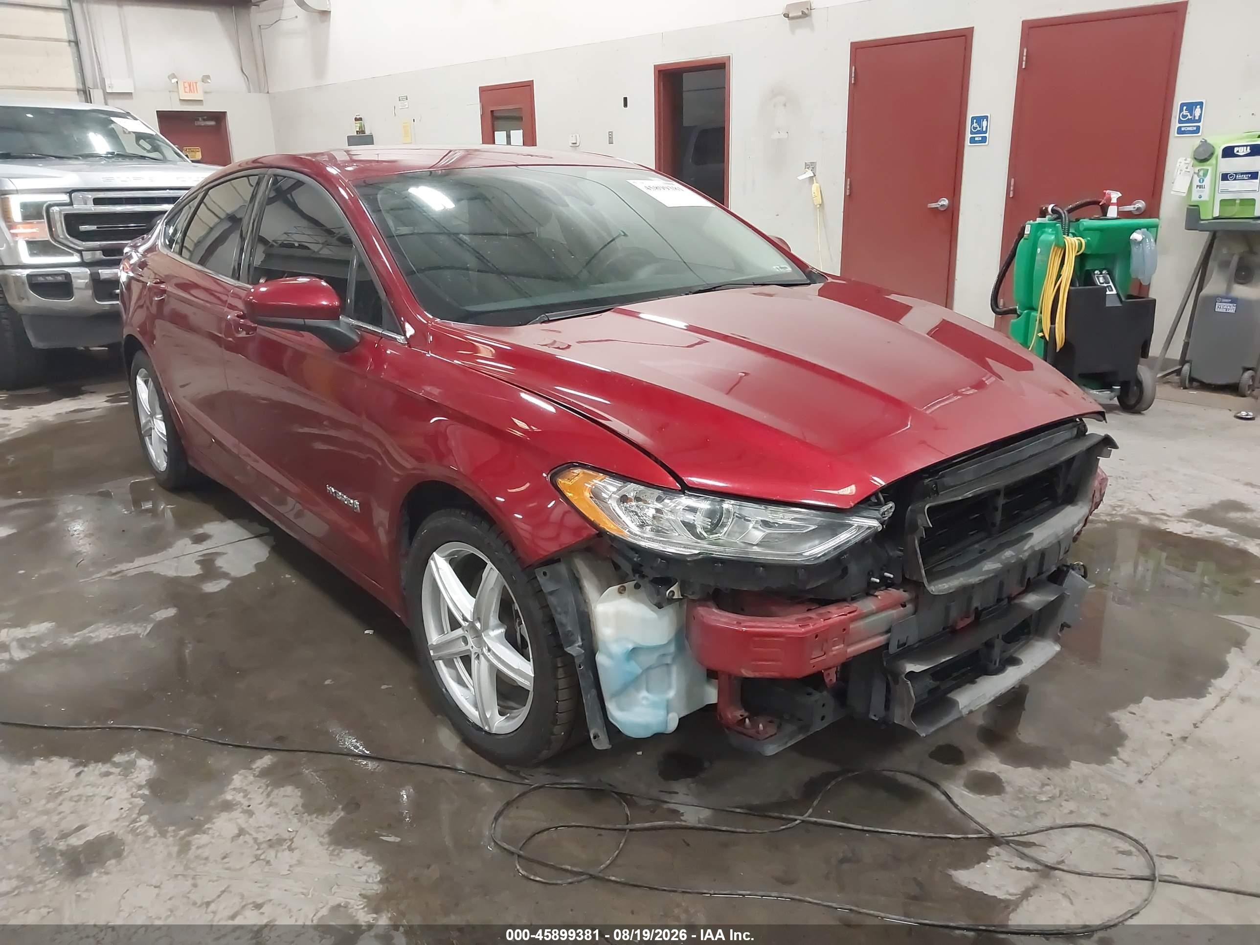 2019 Ford Fusion Hybrid Se Red vin: 3FA6P0LU0KR206755