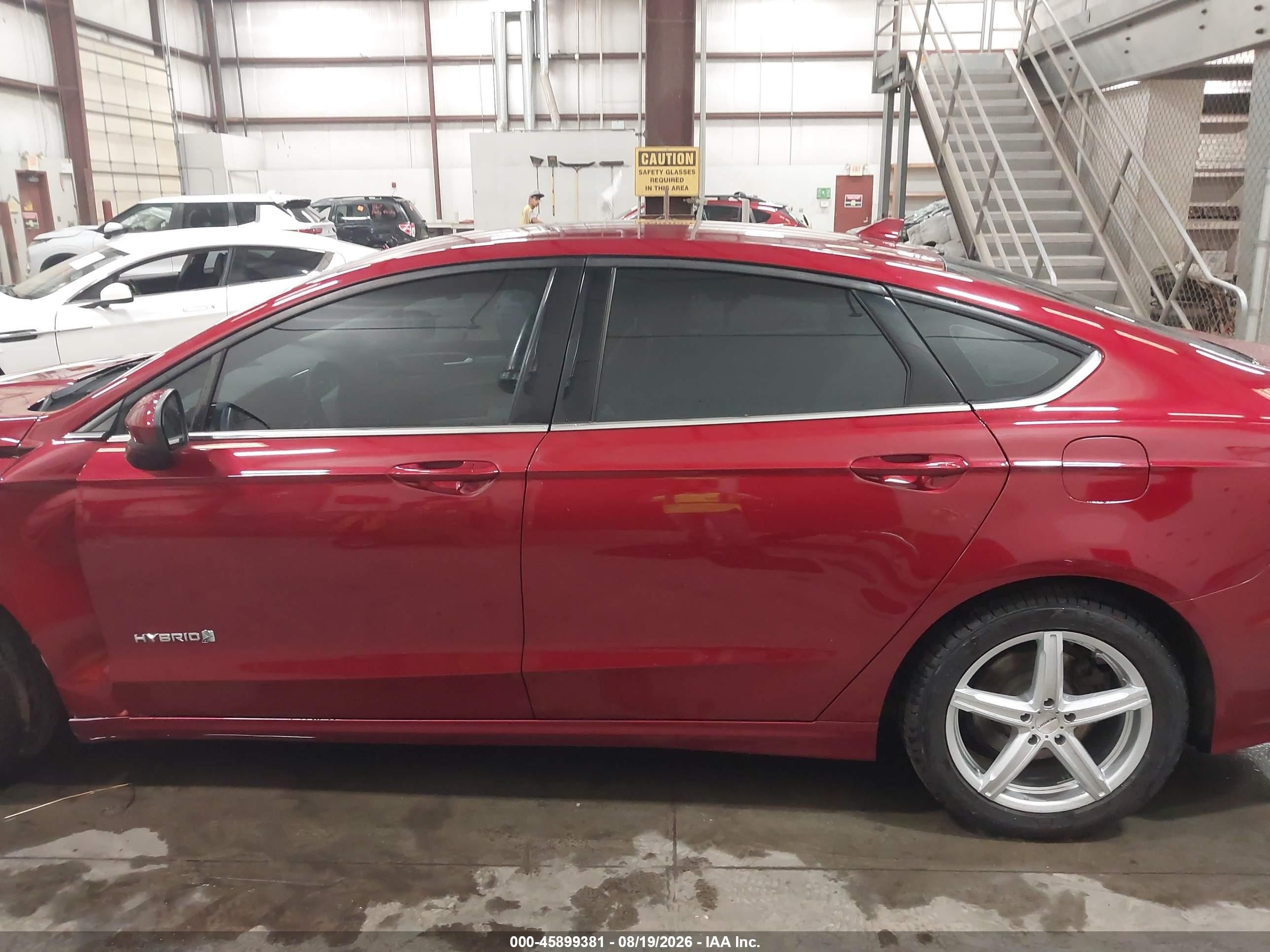 2019 Ford Fusion Hybrid Se Red vin: 3FA6P0LU0KR206755