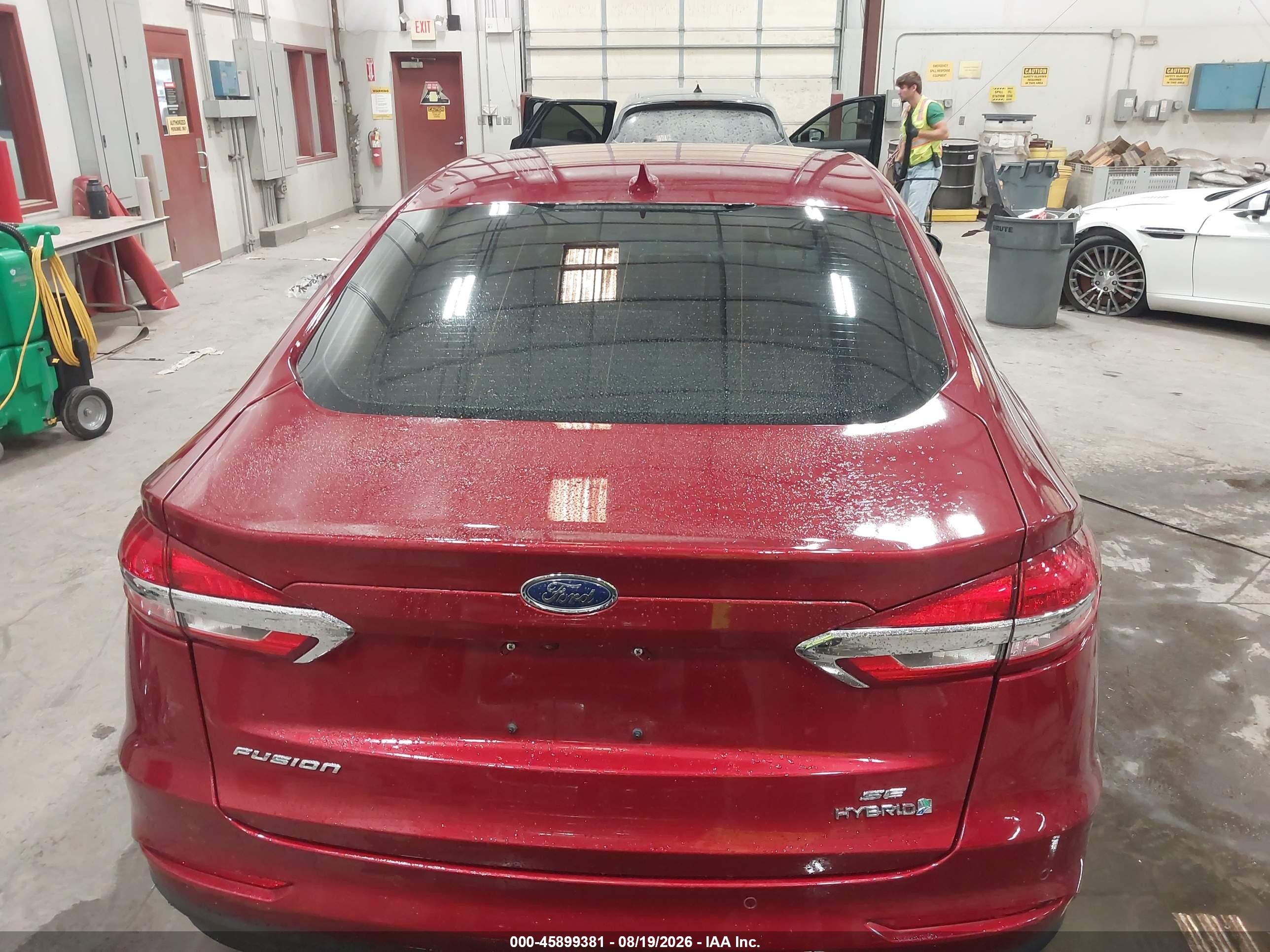2019 Ford Fusion Hybrid Se Red vin: 3FA6P0LU0KR206755
