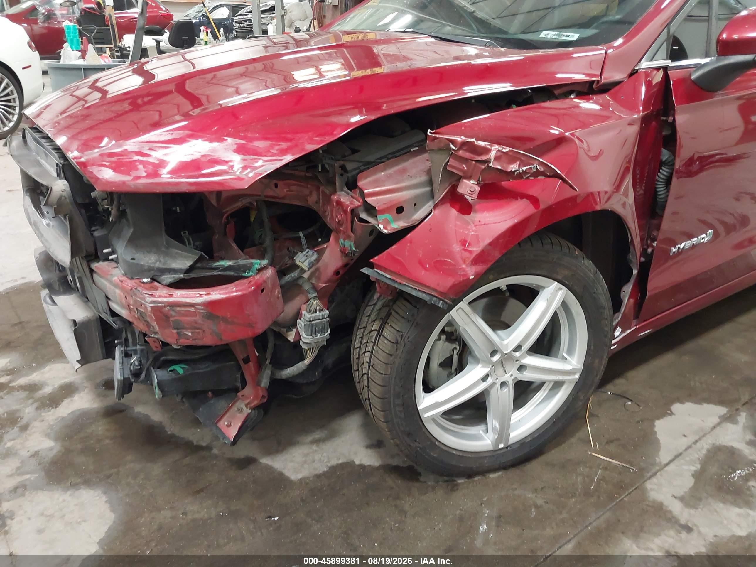 2019 Ford Fusion Hybrid Se Red vin: 3FA6P0LU0KR206755