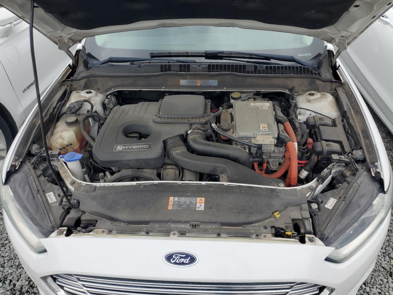 2013 Ford Fusion Se Hybrid White vin: 3FA6P0LU1DR150327