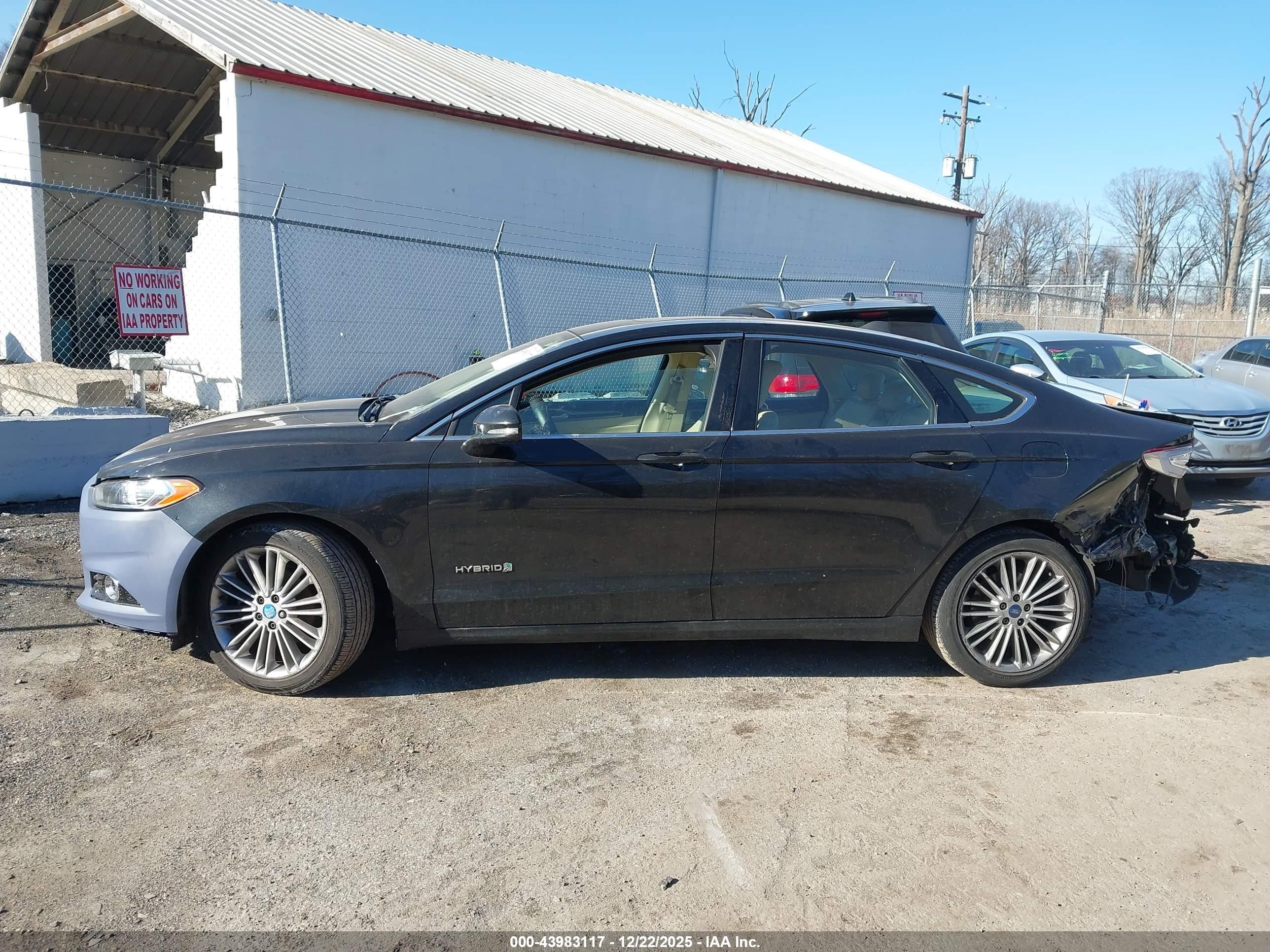 2013 Ford Fusion Hybrid Se Black vin: 3FA6P0LU1DR167869