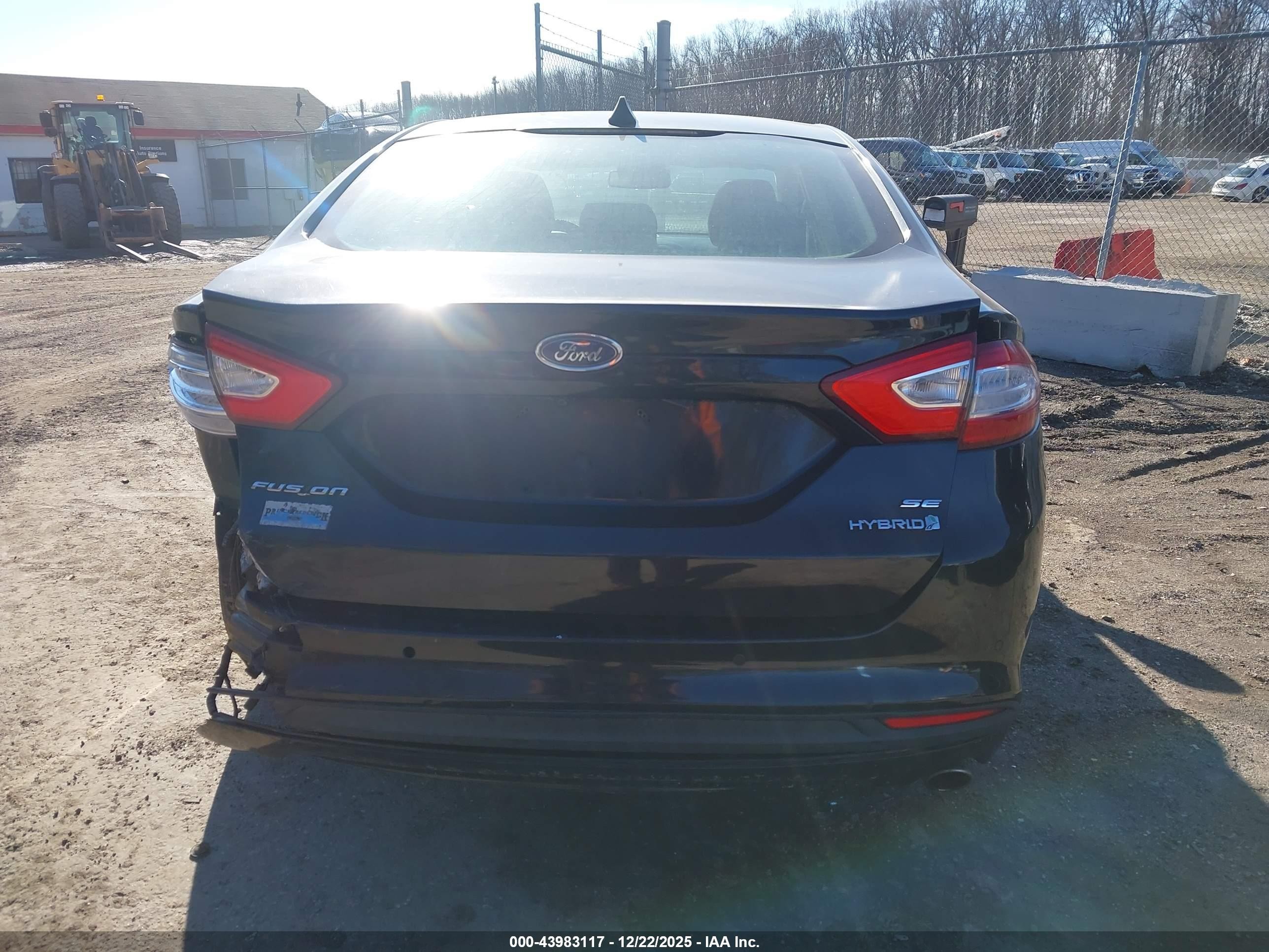 2013 Ford Fusion Hybrid Se Black vin: 3FA6P0LU1DR167869