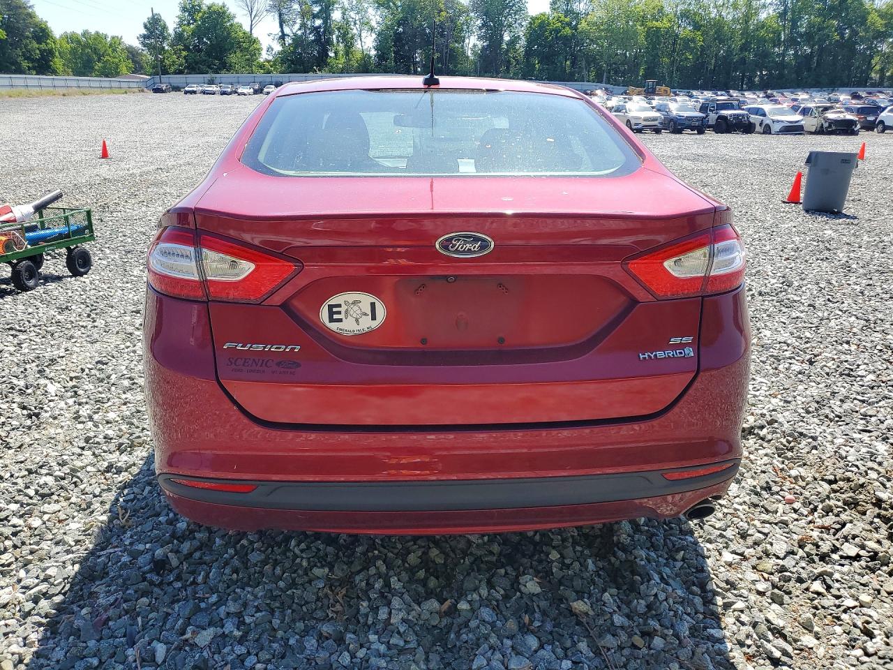 2013 Ford Fusion Se Hybrid Burgundy vin: 3FA6P0LU1DR188429