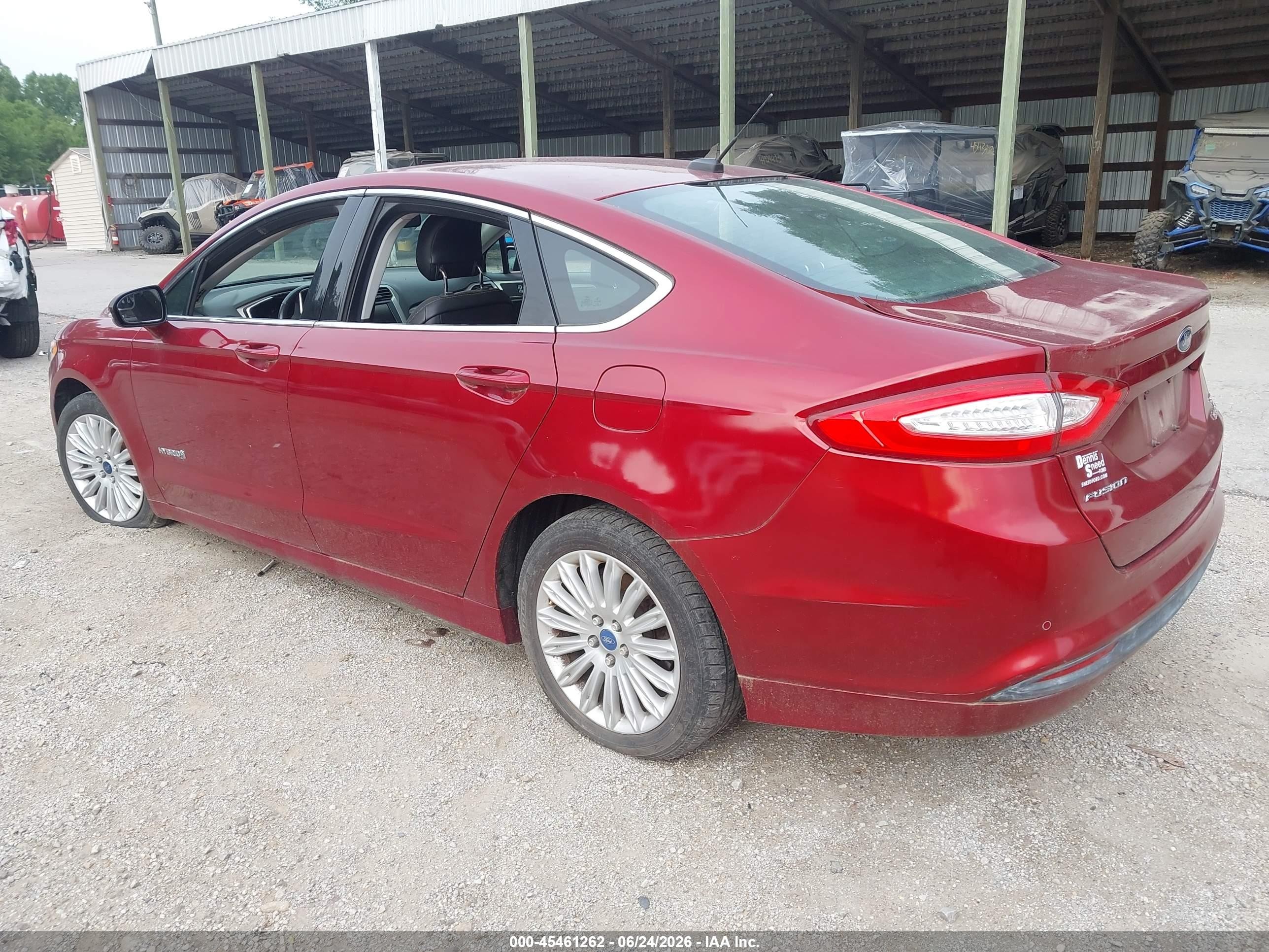 2013 Ford Fusion Hybrid Se Red vin: 3FA6P0LU1DR192531