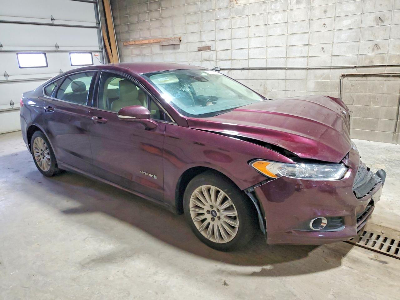 2013 Ford Fusion Se Hybrid Burgundy vin: 3FA6P0LU1DR235068