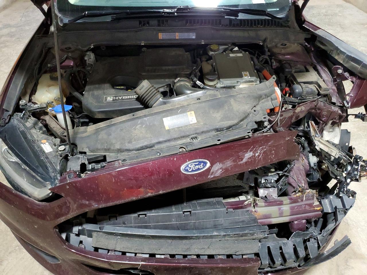 2013 Ford Fusion Se Hybrid Burgundy vin: 3FA6P0LU1DR235068