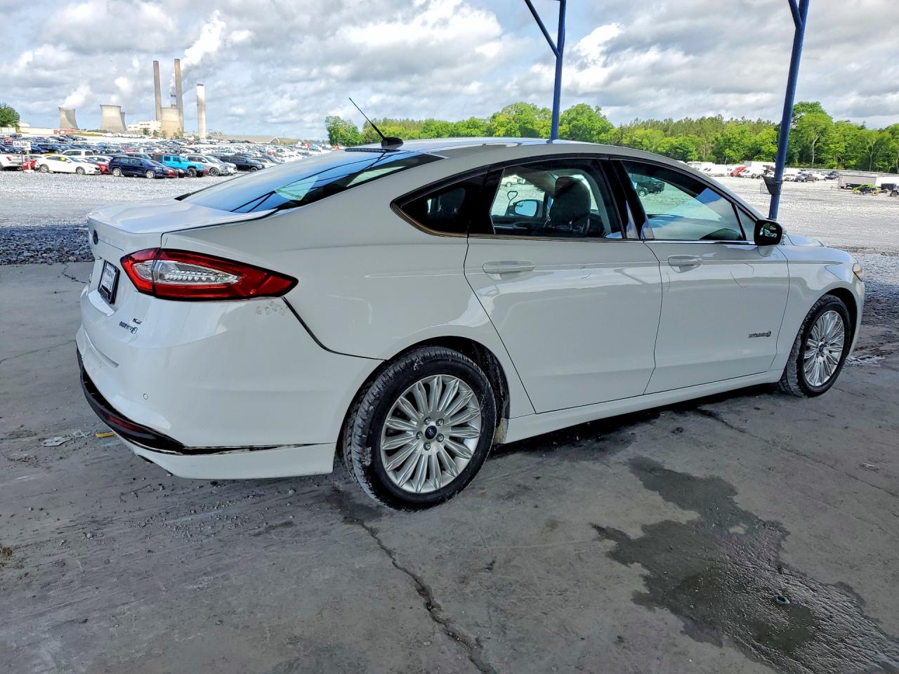 2013 Ford Fusion Se Hybrid White vin: 3FA6P0LU1DR237208