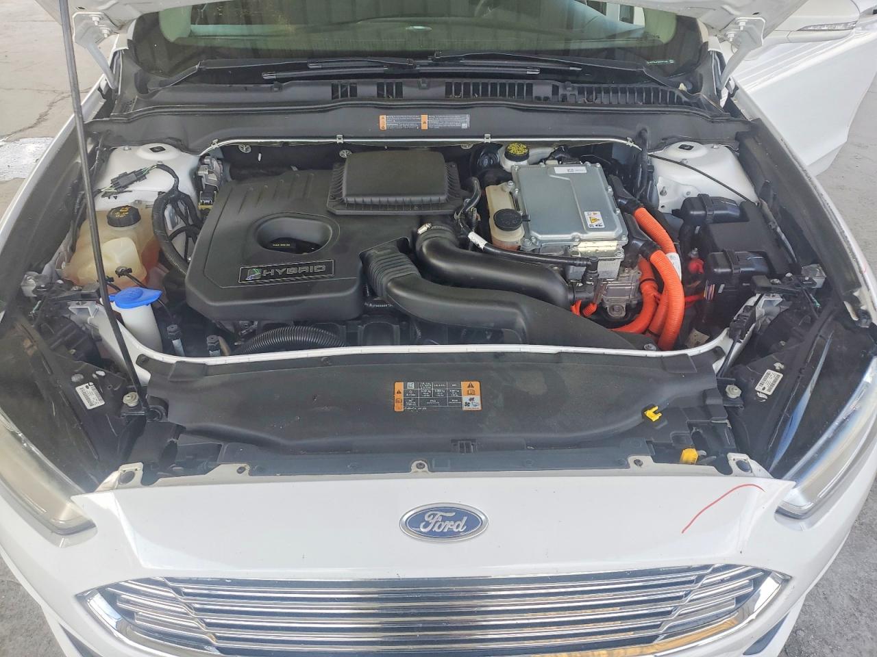 2013 Ford Fusion Se Hybrid White vin: 3FA6P0LU1DR237208