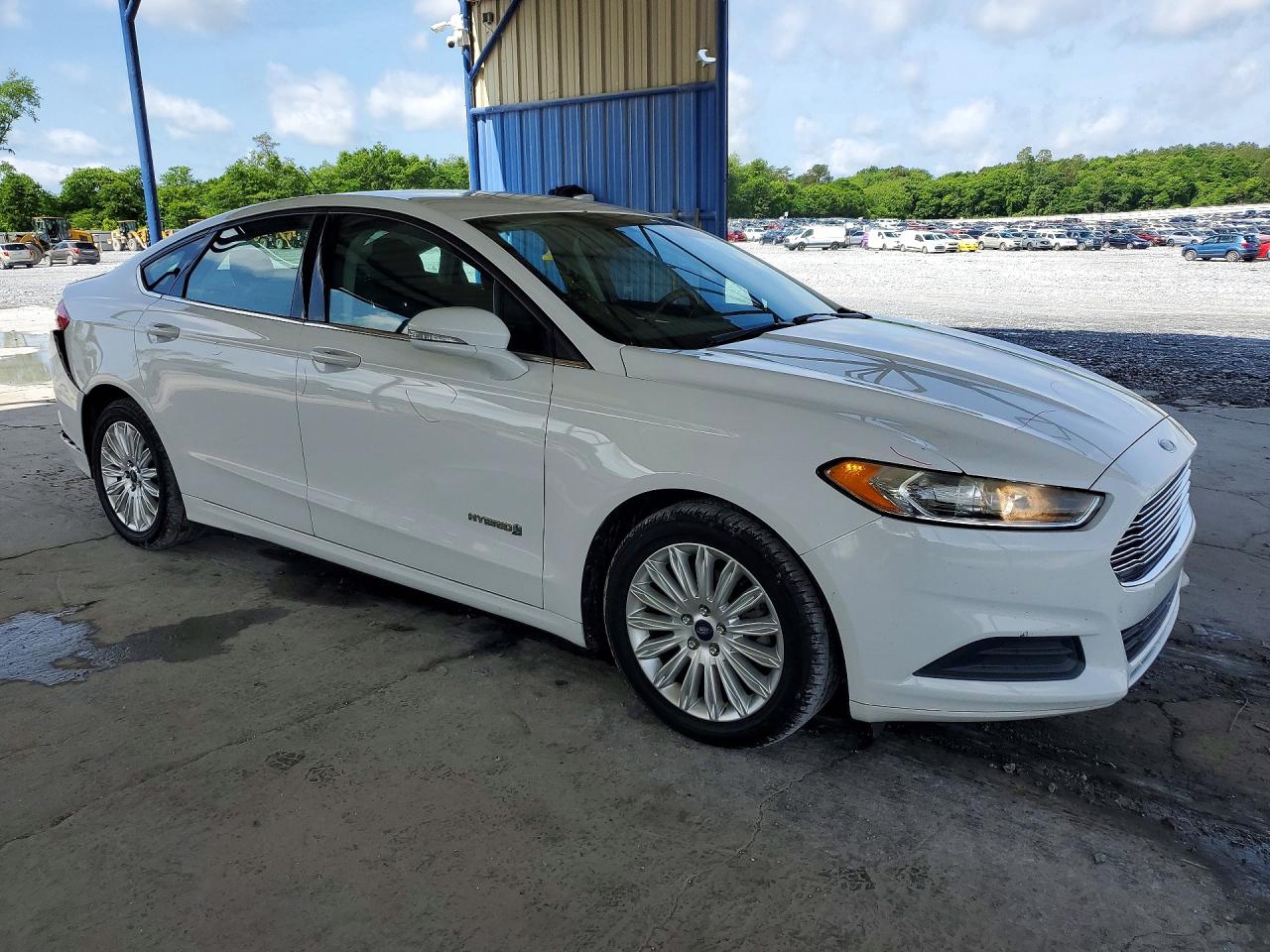 2013 Ford Fusion Se Hybrid White vin: 3FA6P0LU1DR237208