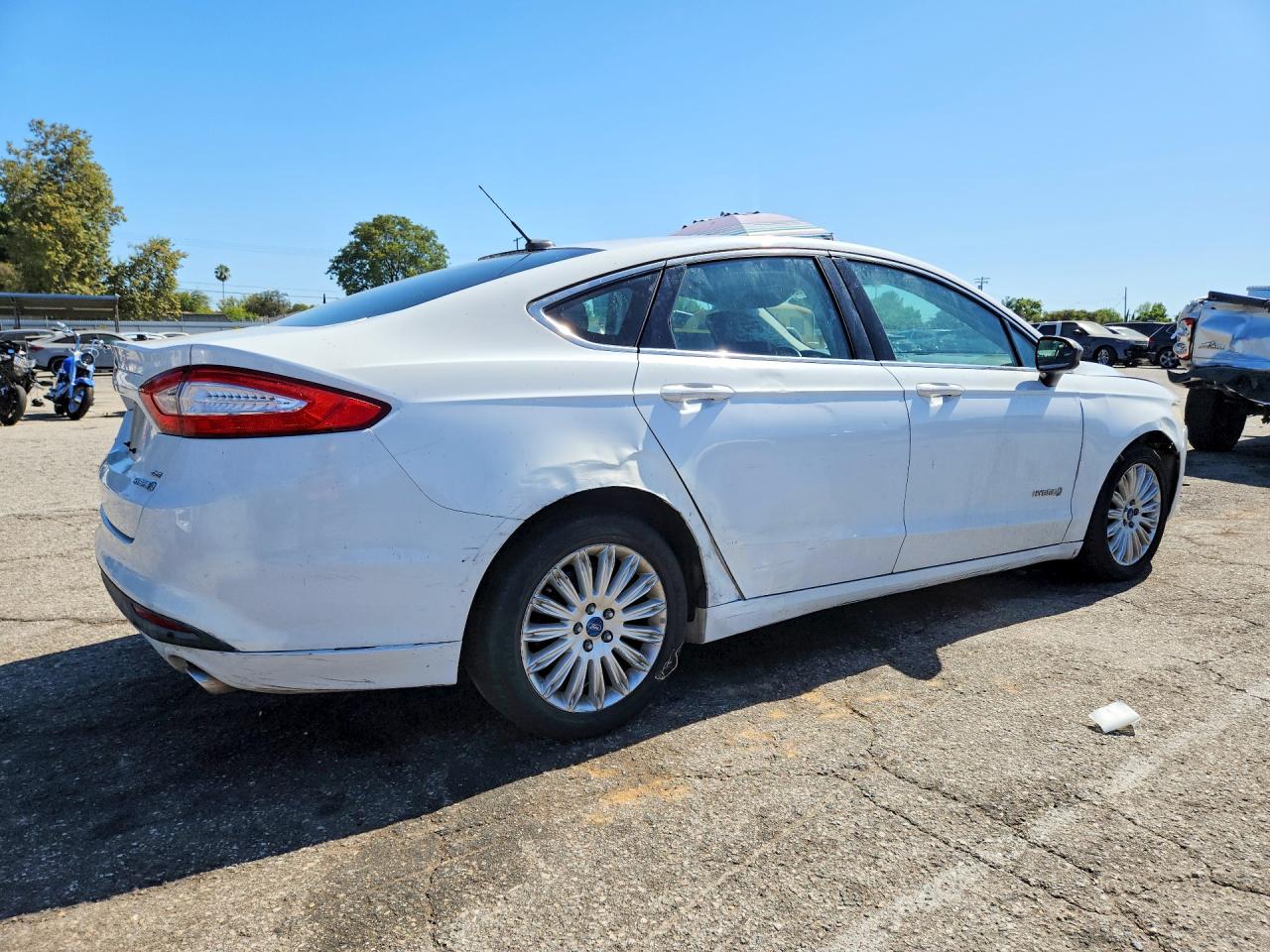 2013 Ford Fusion Se Hybrid White vin: 3FA6P0LU1DR249147