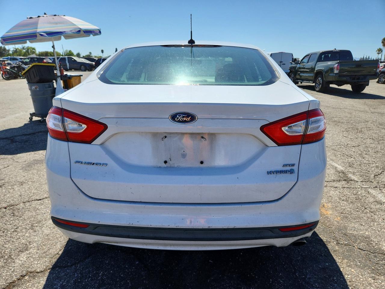 2013 Ford Fusion Se Hybrid White vin: 3FA6P0LU1DR249147