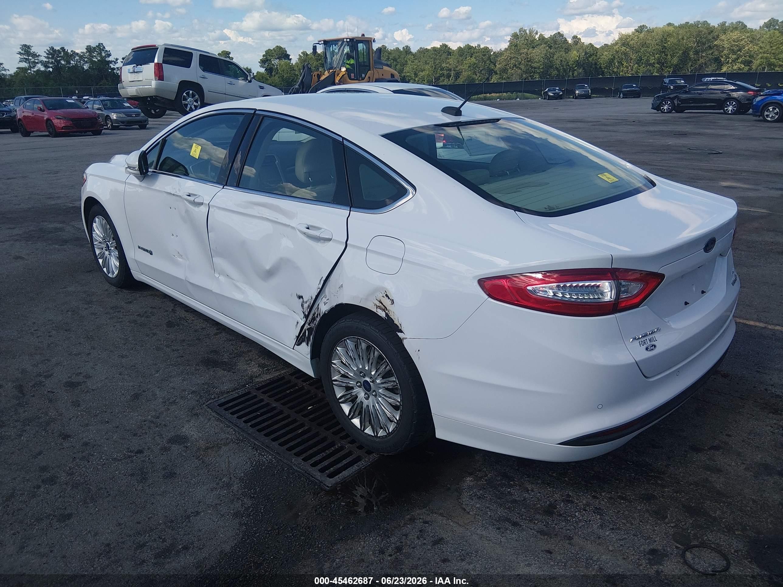 2013 Ford Fusion Hybrid Se White vin: 3FA6P0LU1DR271228