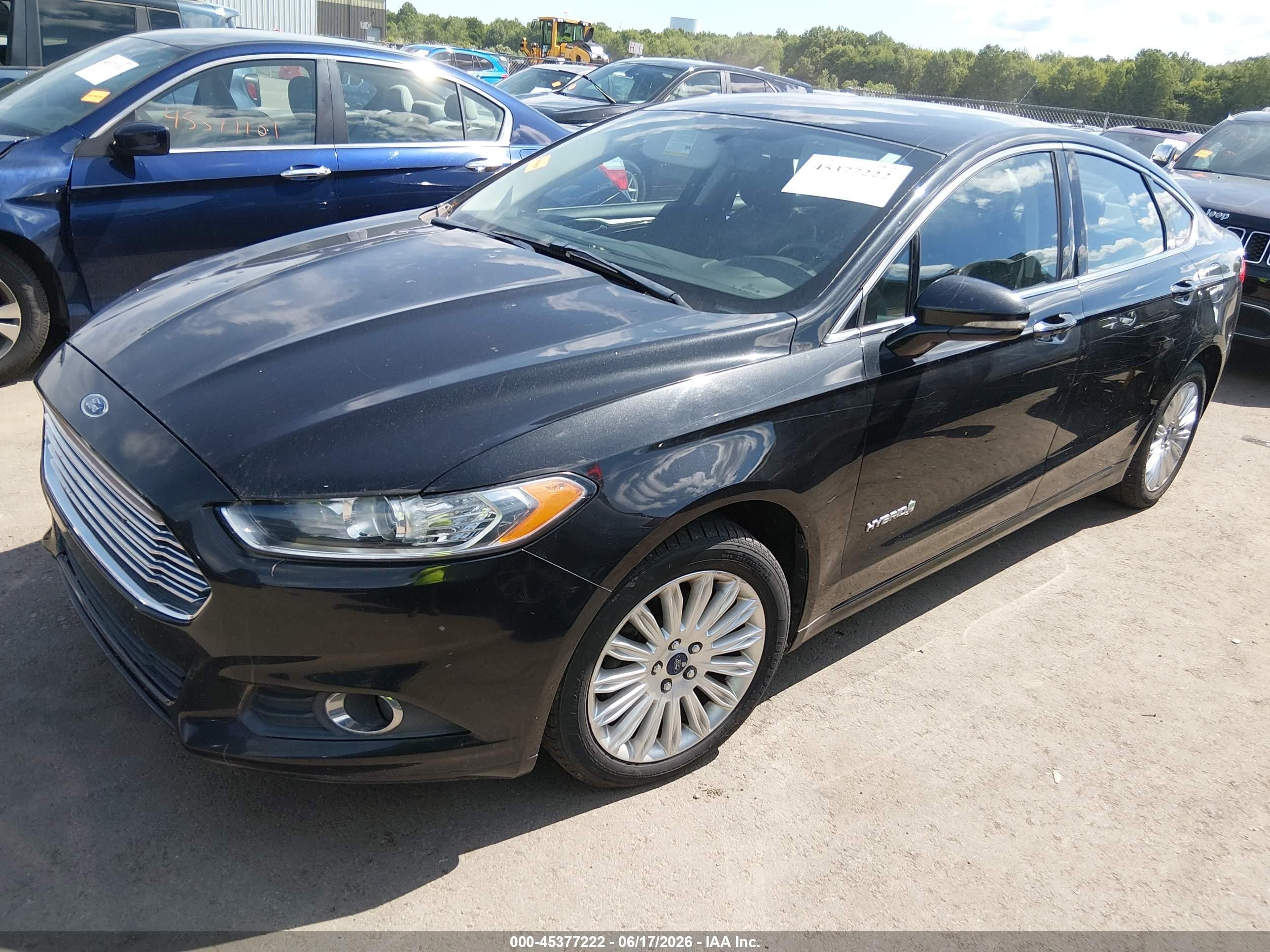 2013 Ford Fusion Hybrid Se Black vin: 3FA6P0LU1DR318757