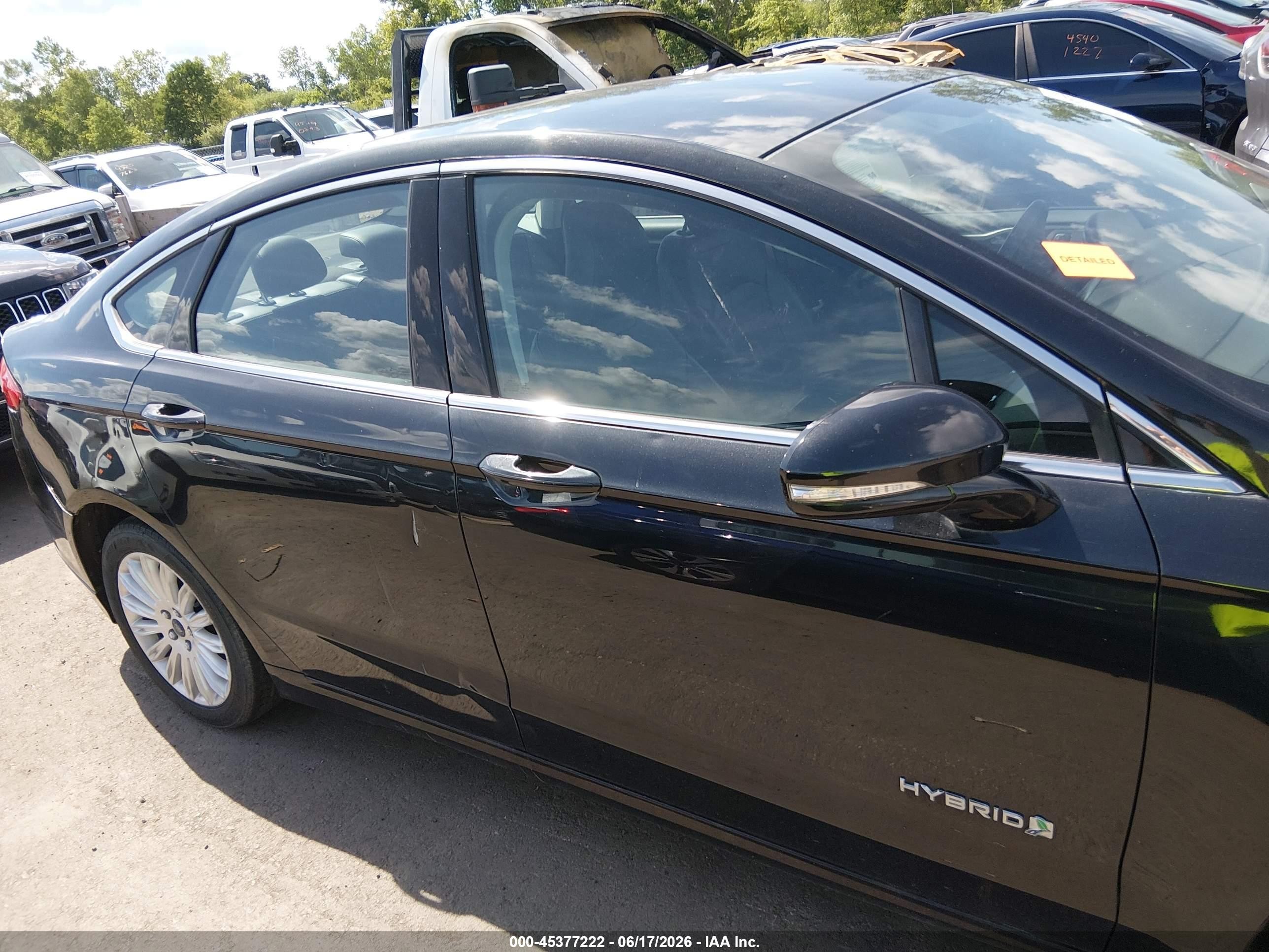 2013 Ford Fusion Hybrid Se Black vin: 3FA6P0LU1DR318757