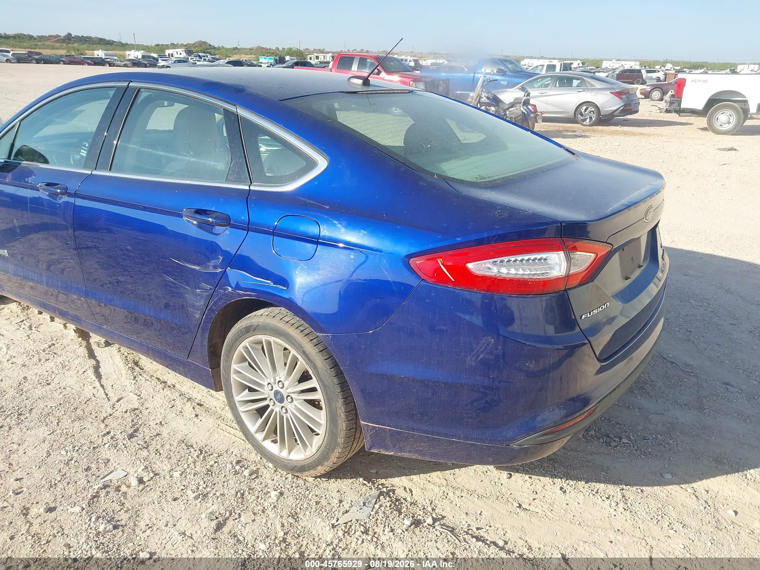 2014 Ford Fusion Hybrid Se Blue vin: 3FA6P0LU1ER128684