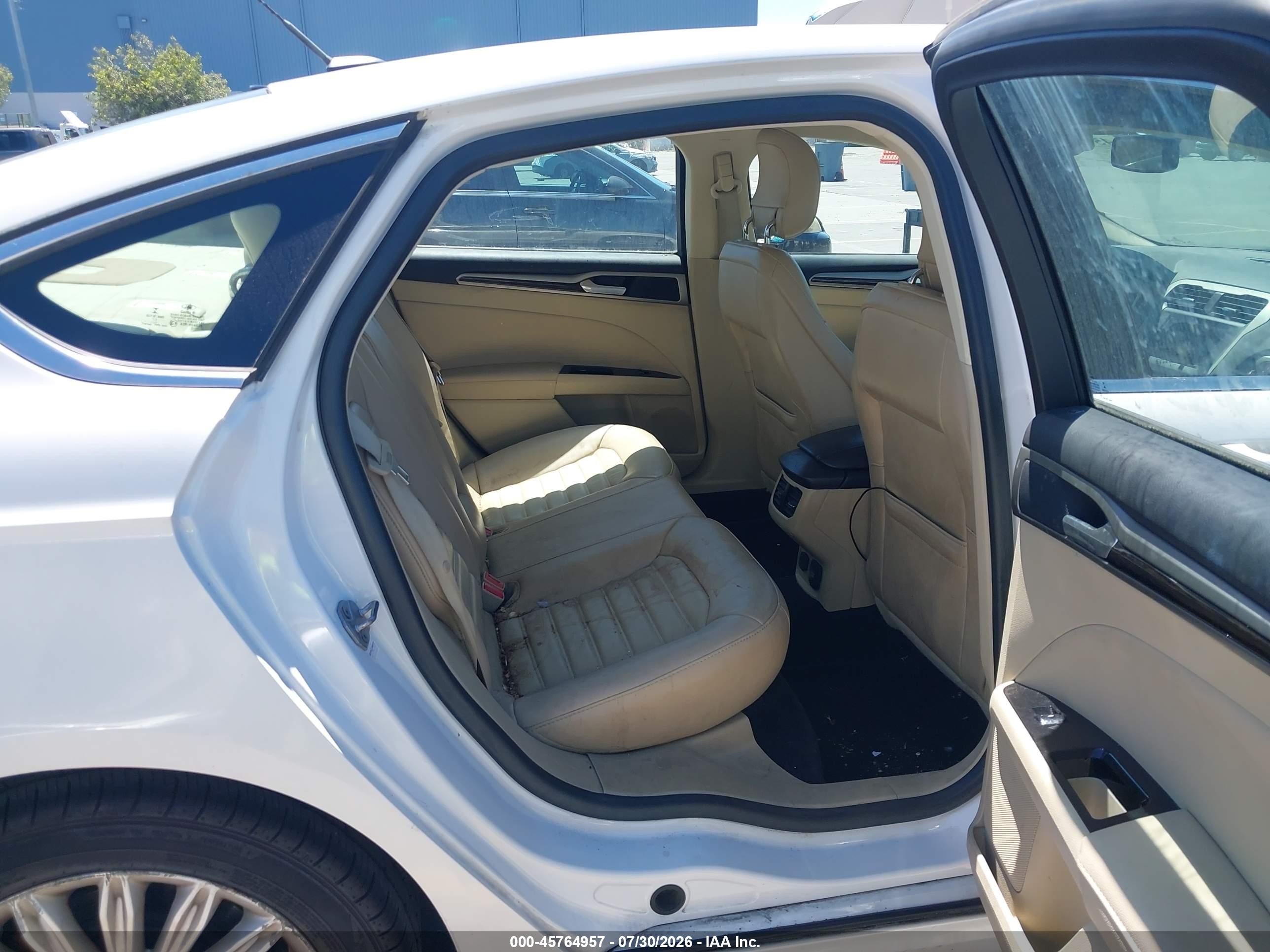 2014 Ford Fusion Hybrid Se White vin: 3FA6P0LU1ER169896